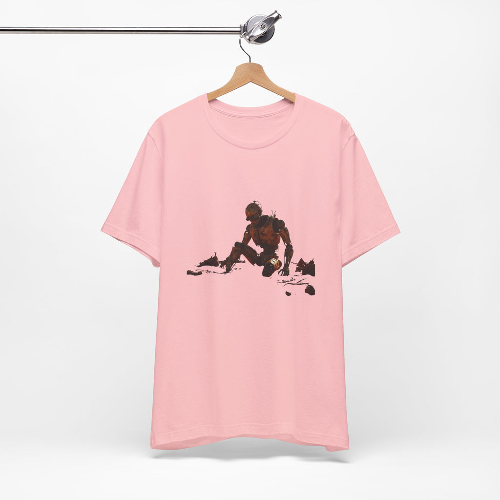 Survivor Figure Graphic Tee — Desert Wanderer Illustration T-Shirt