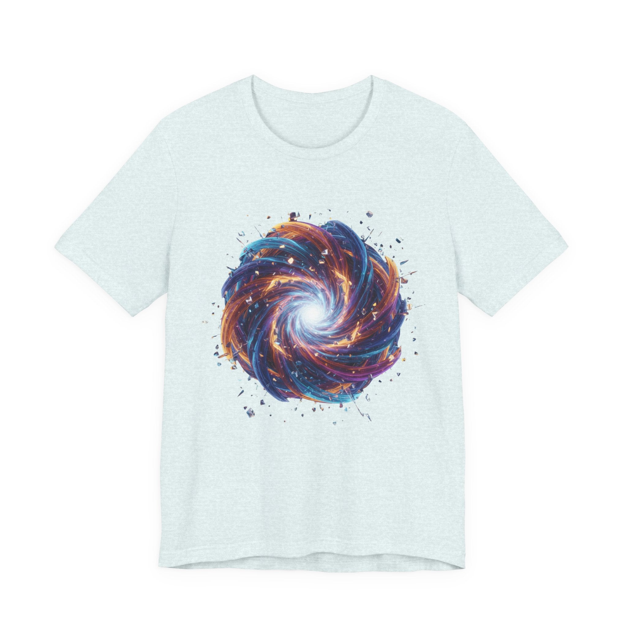 Galaxy Spiral Art Tee — Colorful Cosmic Swirl T-Shirt