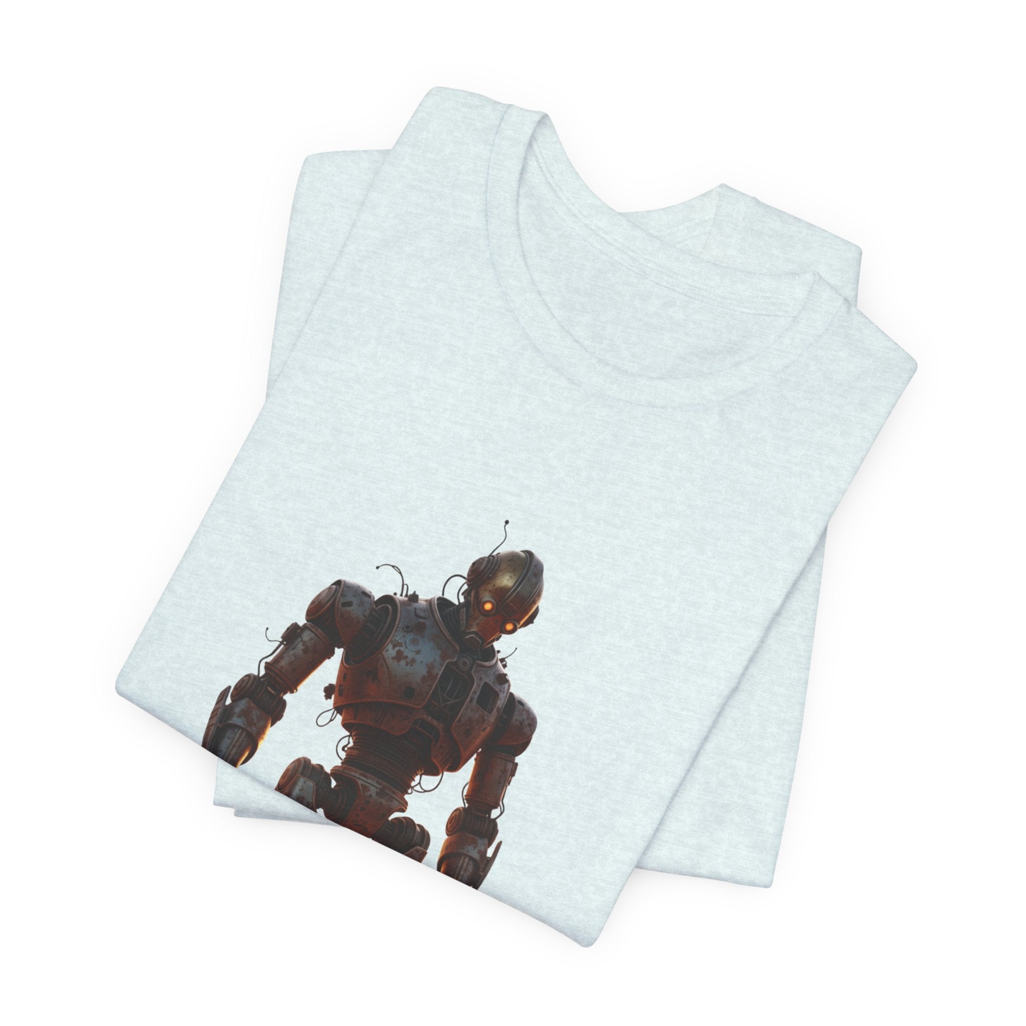 Retro Robot Graphic Tee — Vintage Mech Illustration T-Shirt