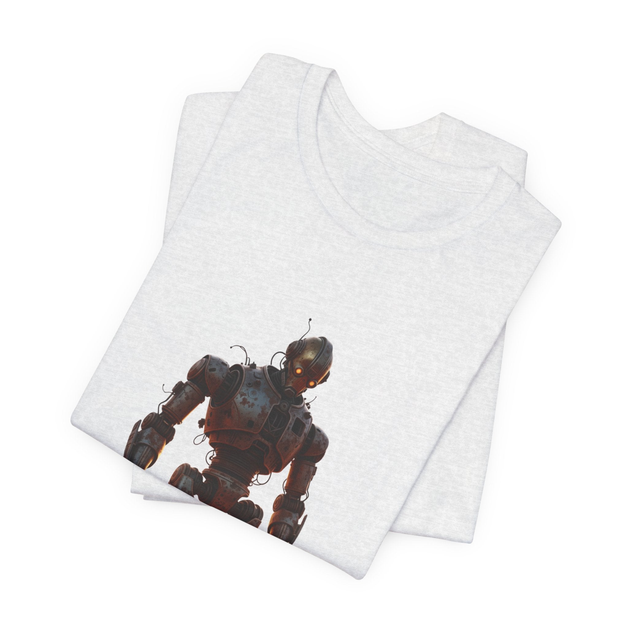 Retro Robot Graphic Tee — Vintage Mech Illustration T-Shirt