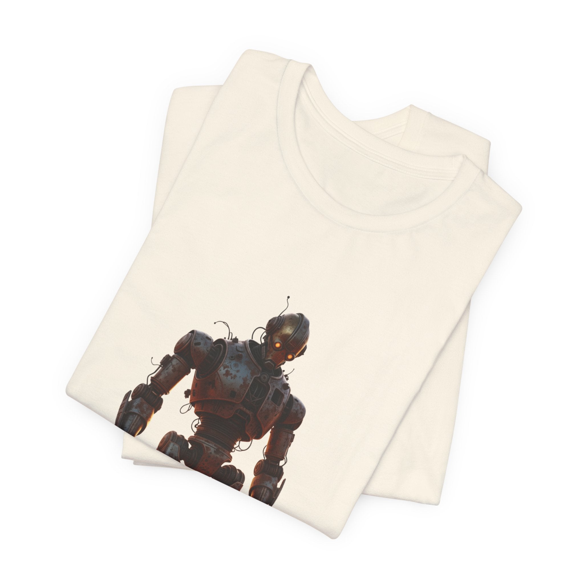 Retro Robot Graphic Tee — Vintage Mech Illustration T-Shirt