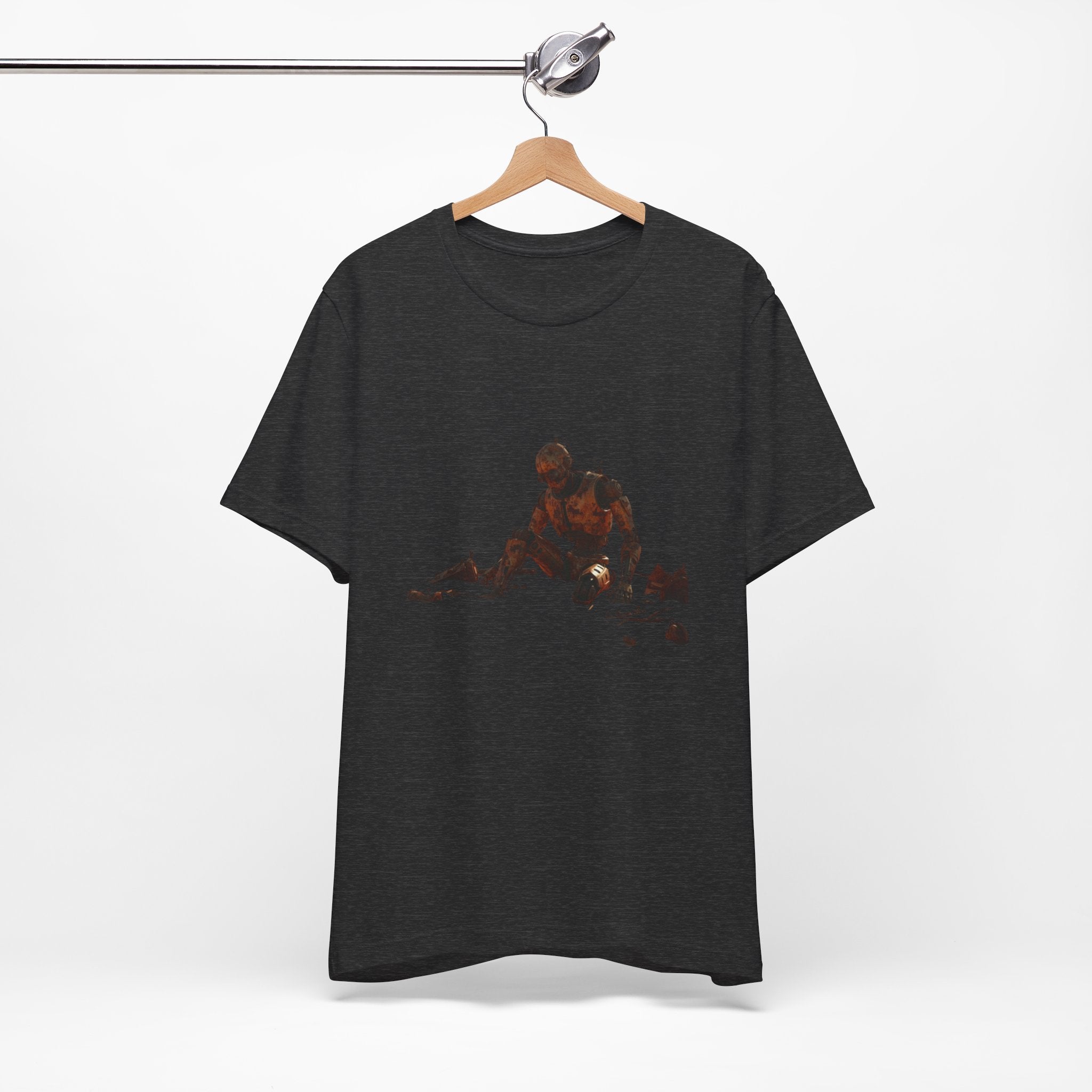 Survivor Figure Graphic Tee — Desert Wanderer Illustration T-Shirt