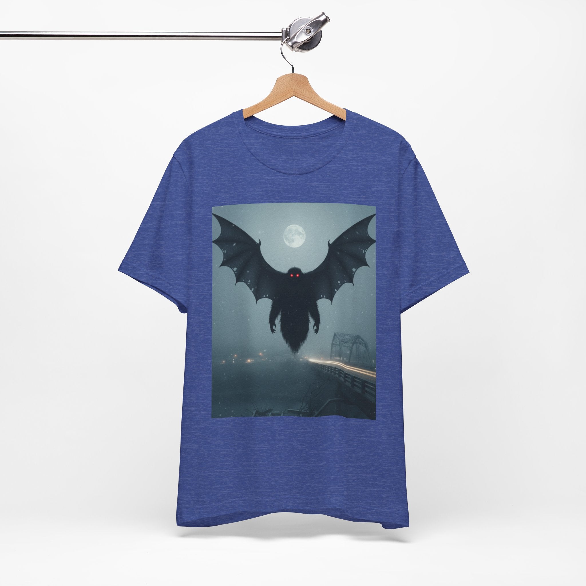 Mothman Moonlight T-Shirt — Cryptid Retro Horror Tee