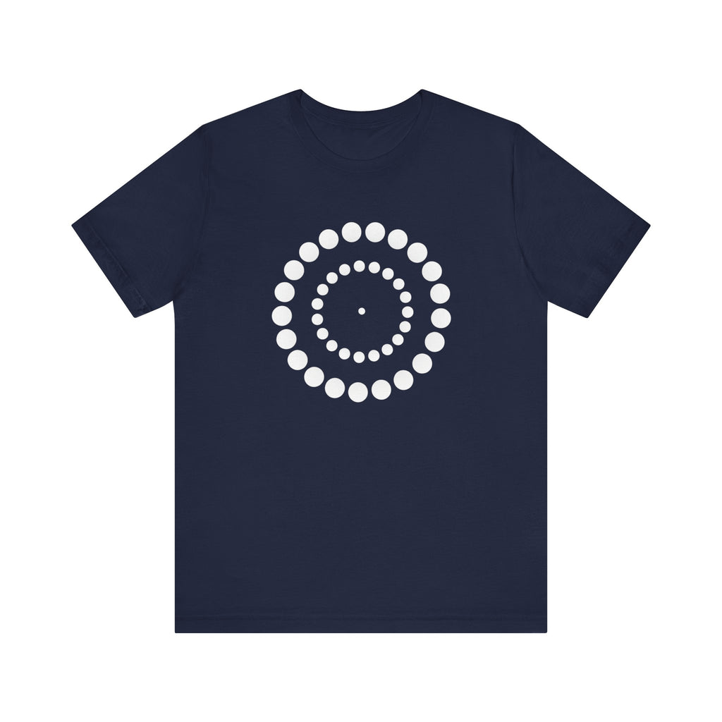 Dot Spiral Tee — Minimal Geometric Graphic T‑Shirt