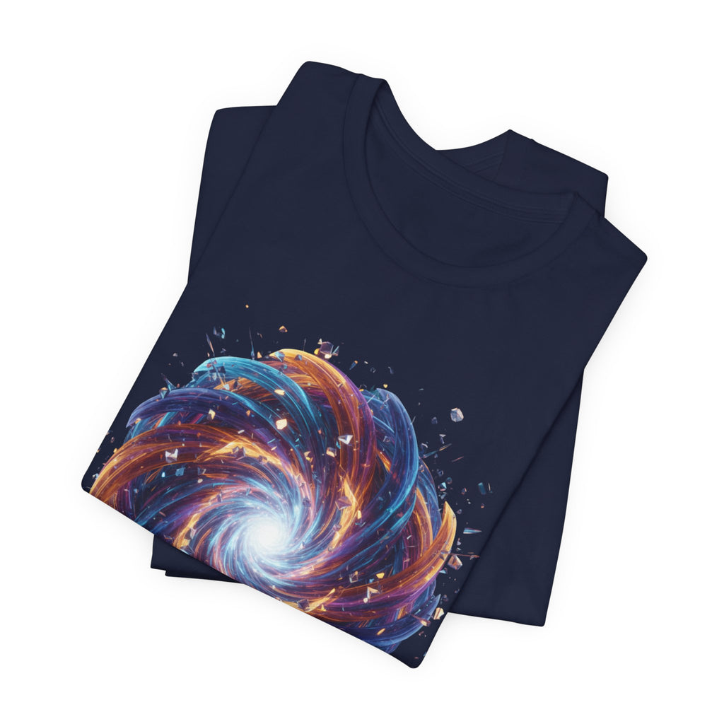 Galaxy Spiral Art Tee — Colorful Cosmic Swirl T-Shirt