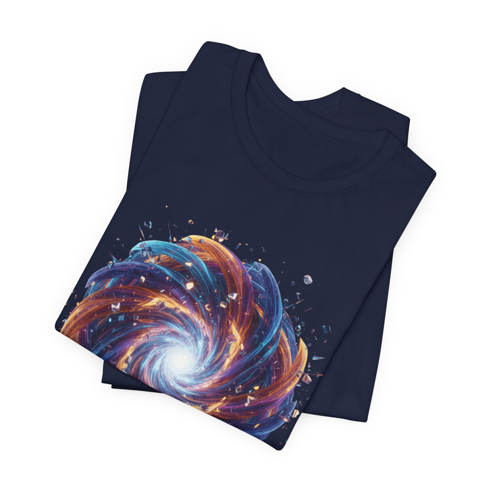 Galaxy Spiral Art Tee — Colorful Cosmic Swirl T-Shirt