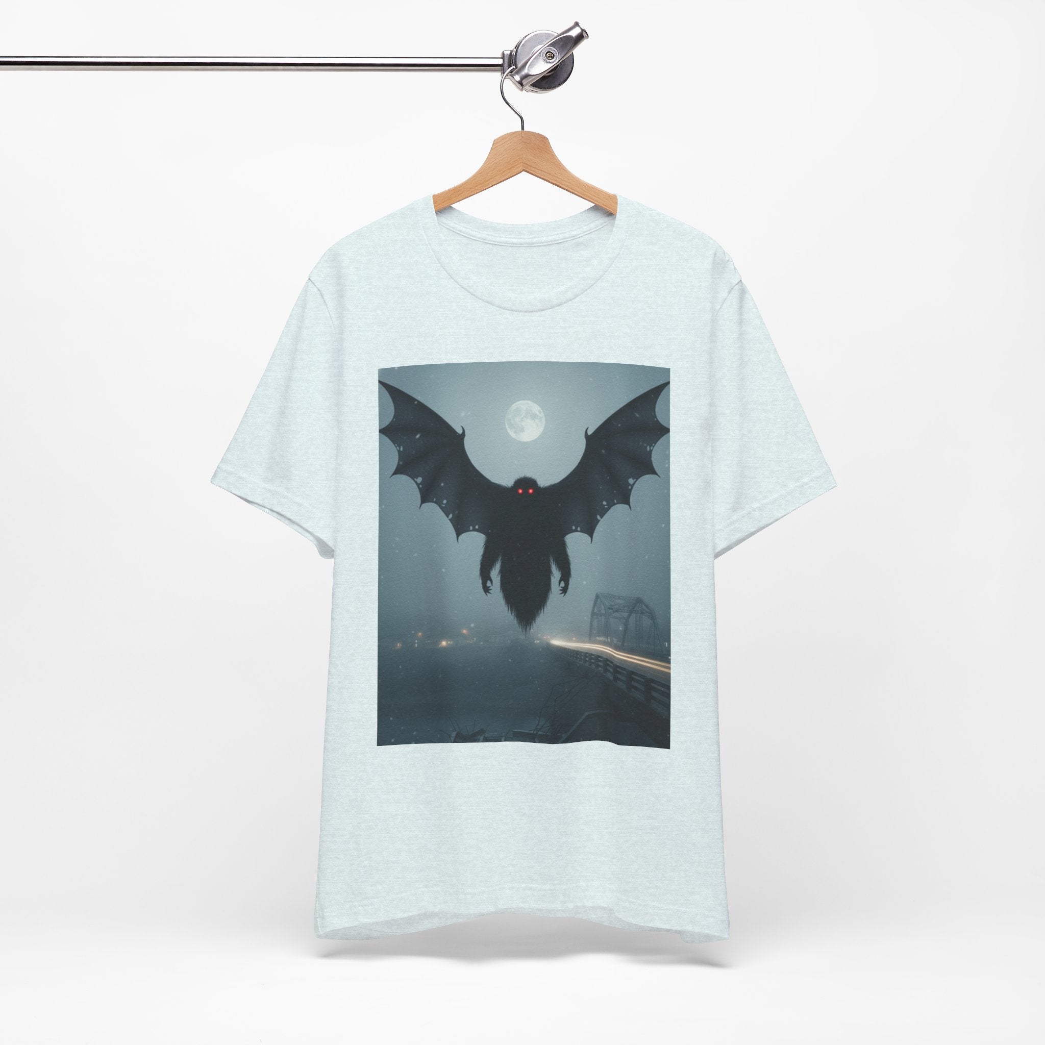 Mothman Moonlight T-Shirt — Cryptid Retro Horror Tee