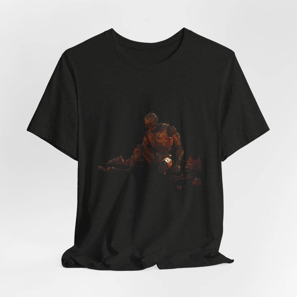 Survivor Figure Graphic Tee — Desert Wanderer Illustration T-Shirt