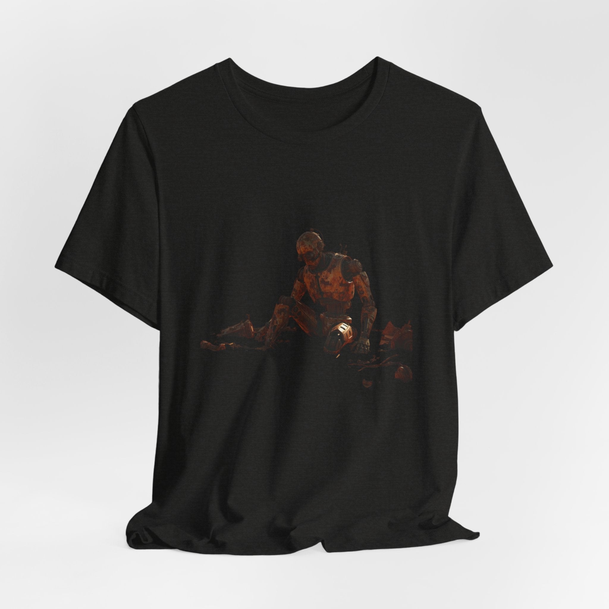 Survivor Figure Graphic Tee — Desert Wanderer Illustration T-Shirt