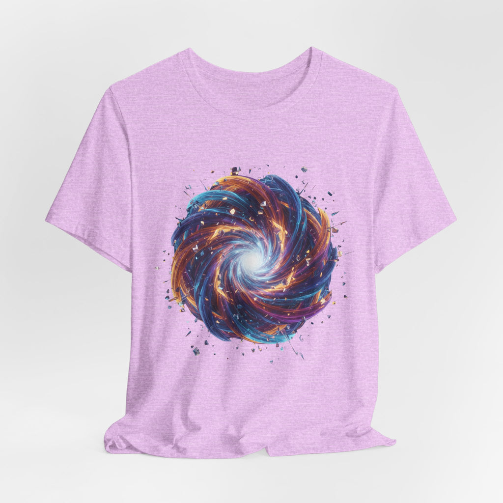 Galaxy Spiral Art Tee — Colorful Cosmic Swirl T-Shirt