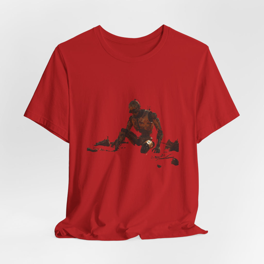 Survivor Figure Graphic Tee — Desert Wanderer Illustration T-Shirt