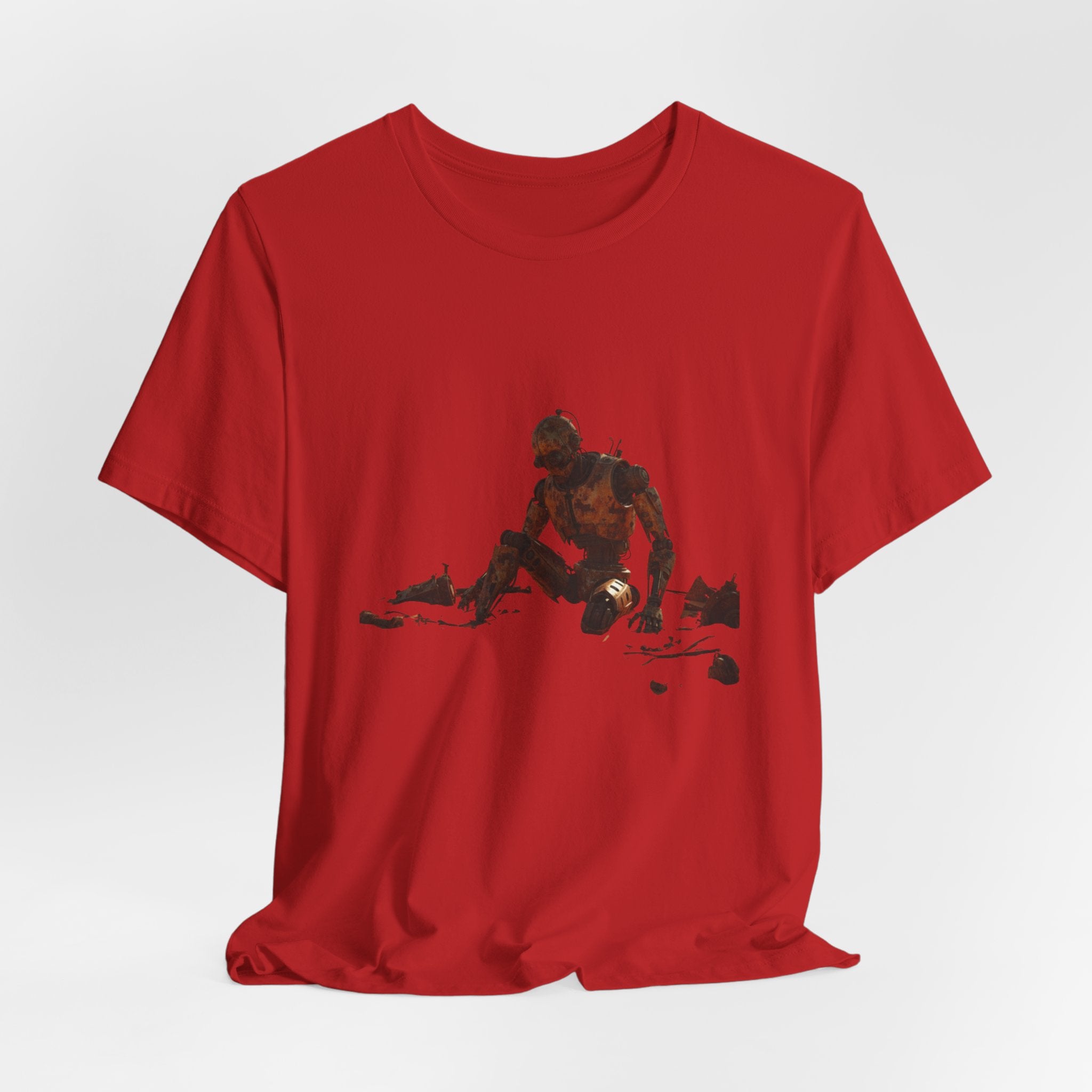 Survivor Figure Graphic Tee — Desert Wanderer Illustration T-Shirt