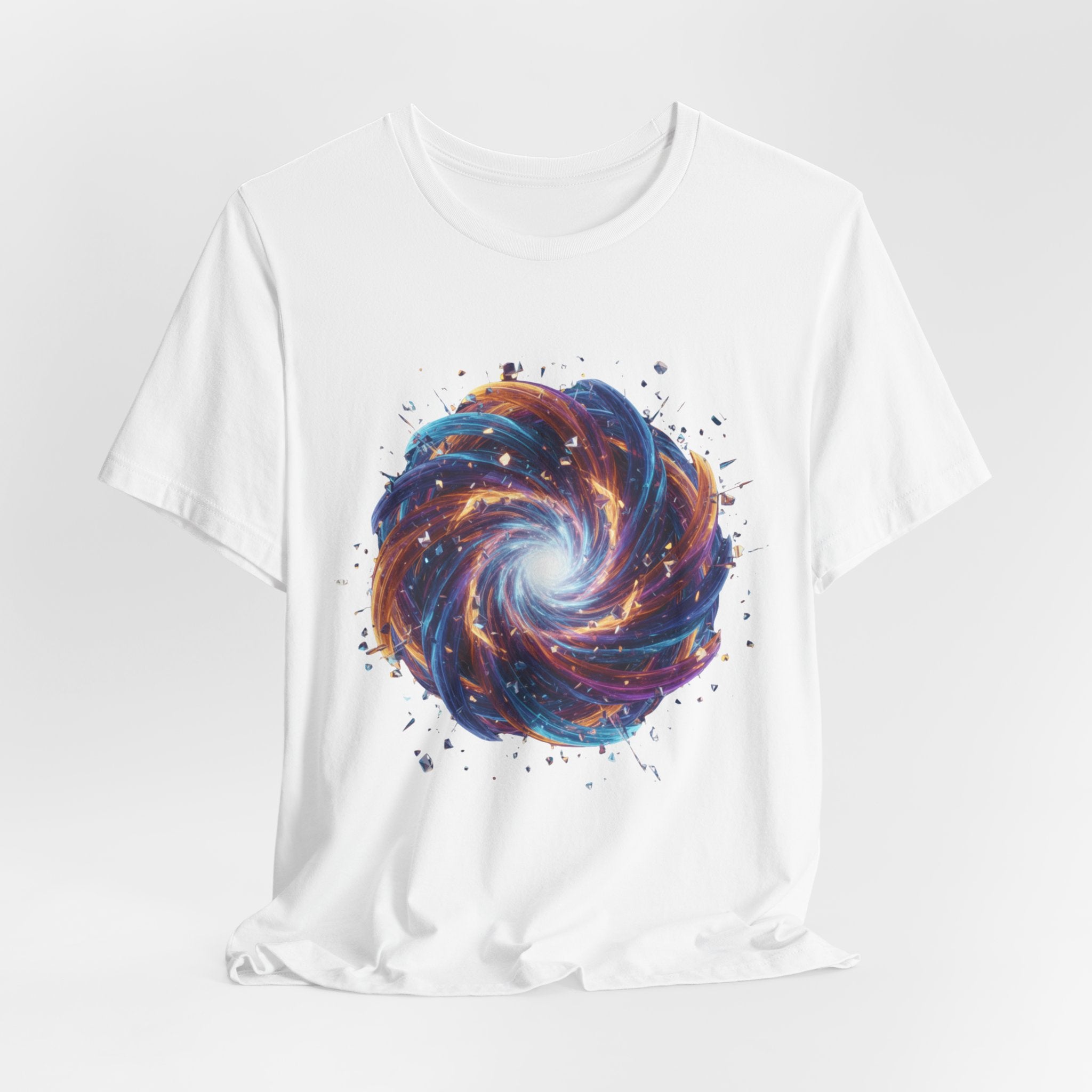 Galaxy Spiral Art Tee — Colorful Cosmic Swirl T-Shirt