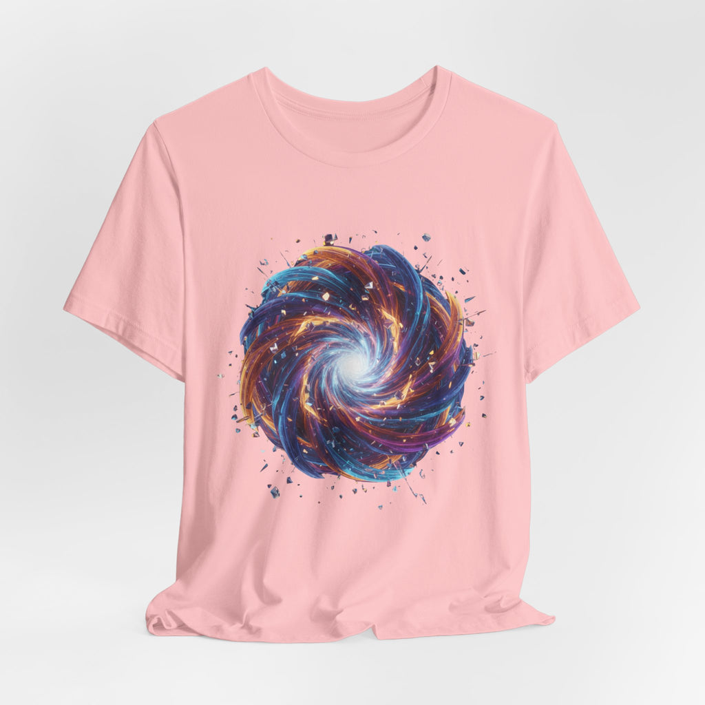 Galaxy Spiral Art Tee — Colorful Cosmic Swirl T-Shirt