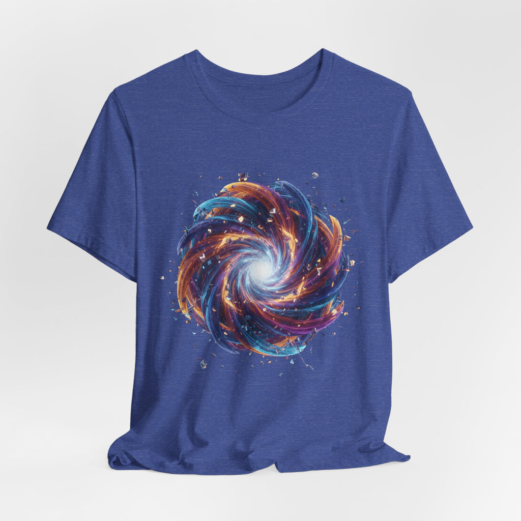 Galaxy Spiral Art Tee — Colorful Cosmic Swirl T-Shirt