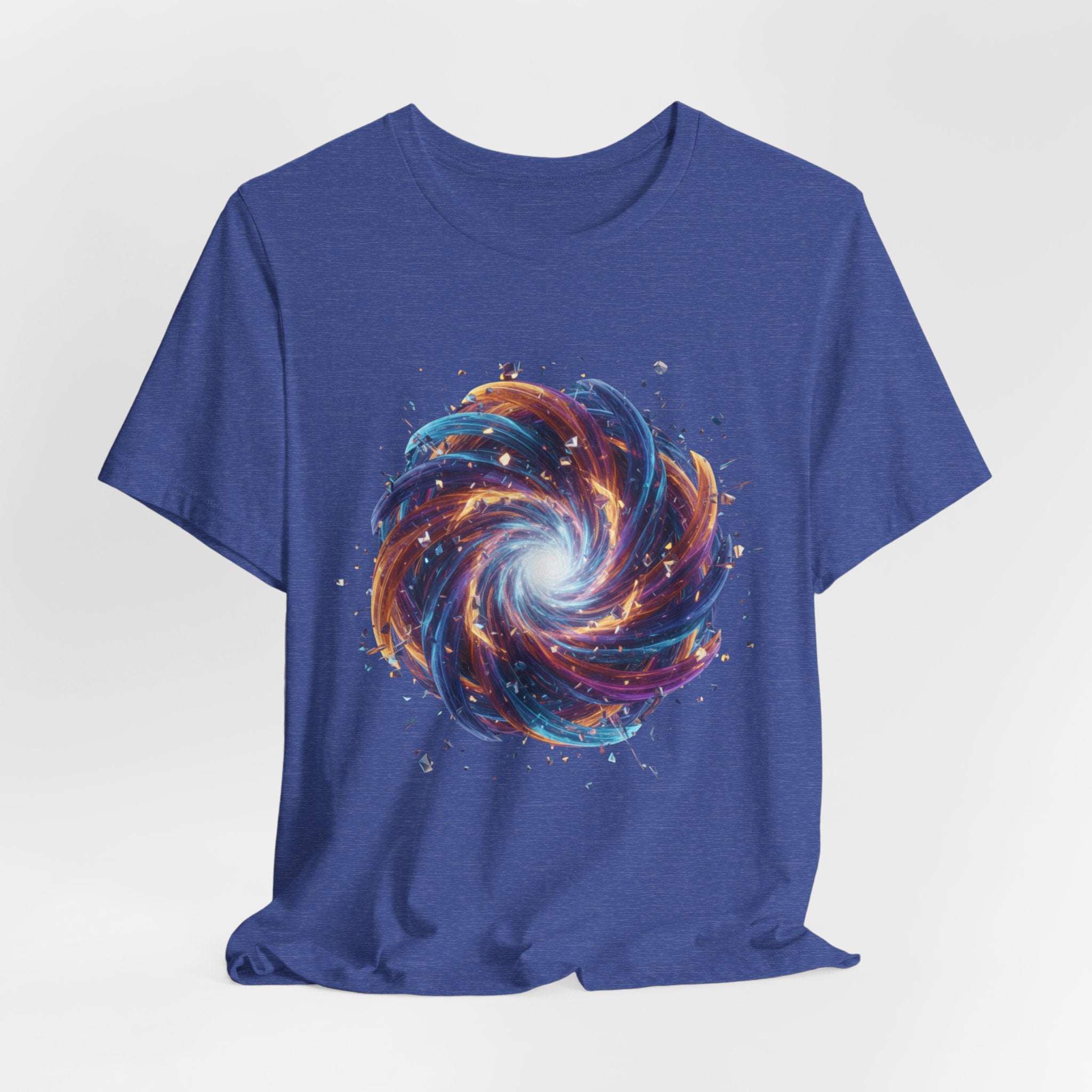 Galaxy Spiral Art Tee — Colorful Cosmic Swirl T-Shirt