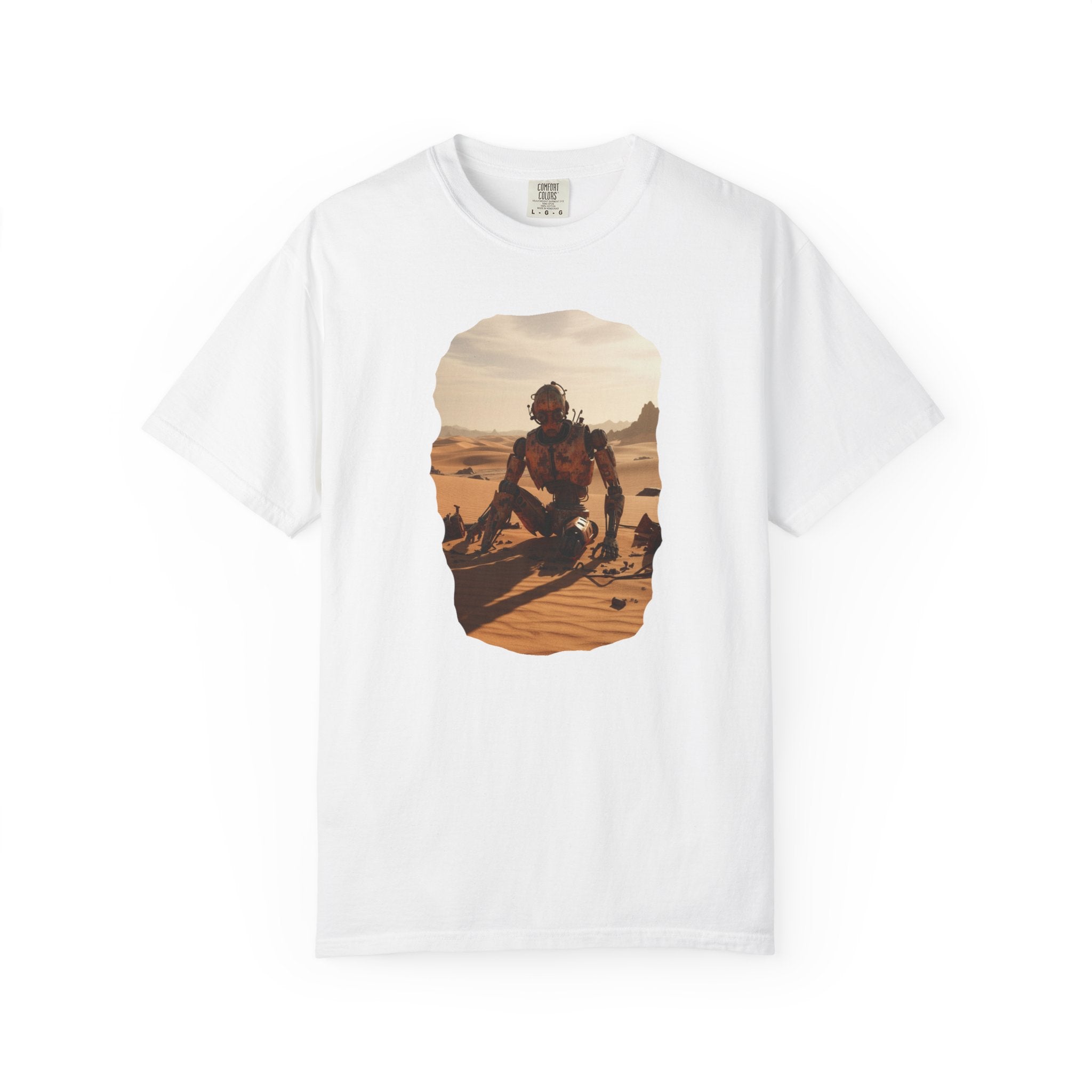 Desert Surfer T-Shirt — Vintage Sunlit Sandboarding Graphic Tee
