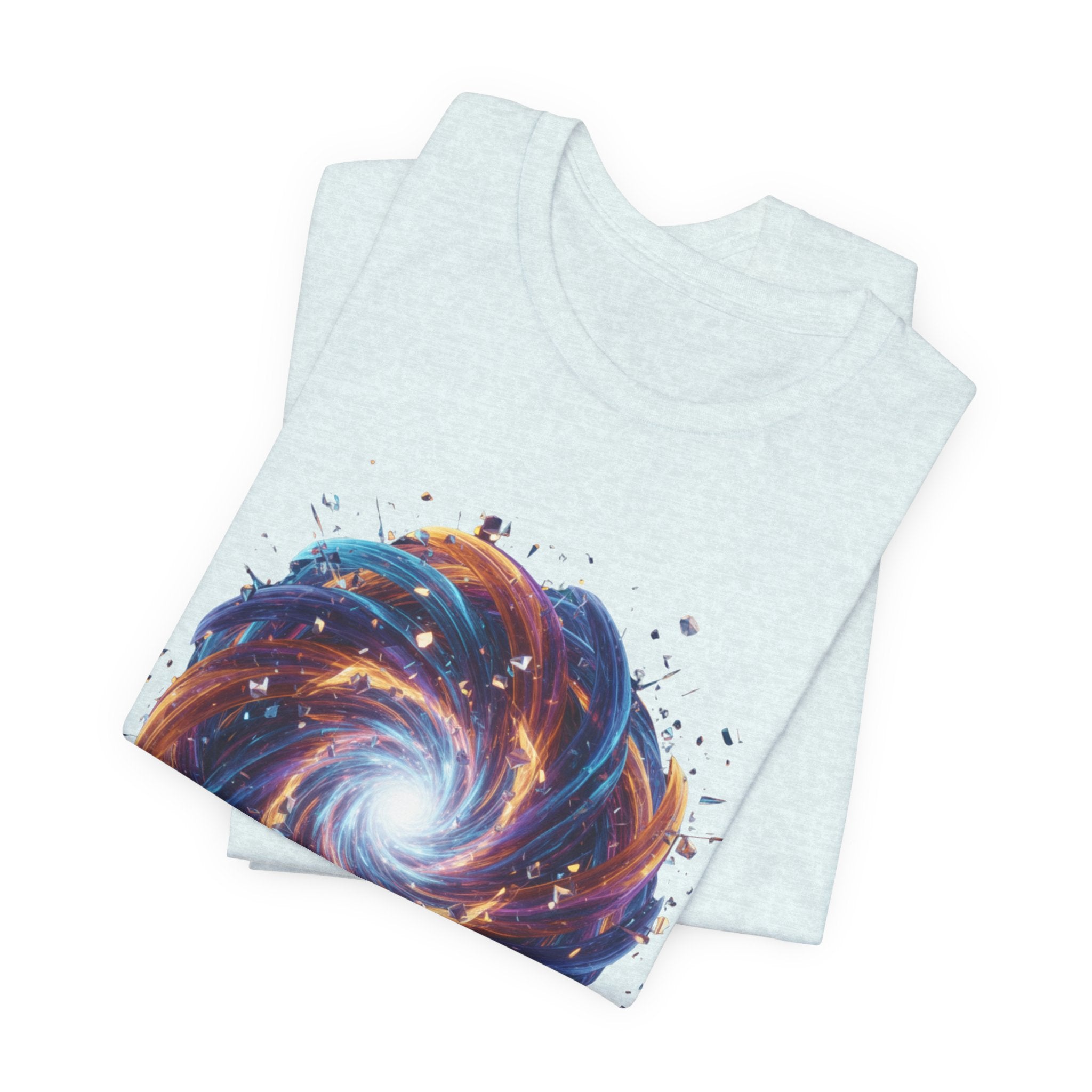Galaxy Spiral Art Tee — Colorful Cosmic Swirl T-Shirt