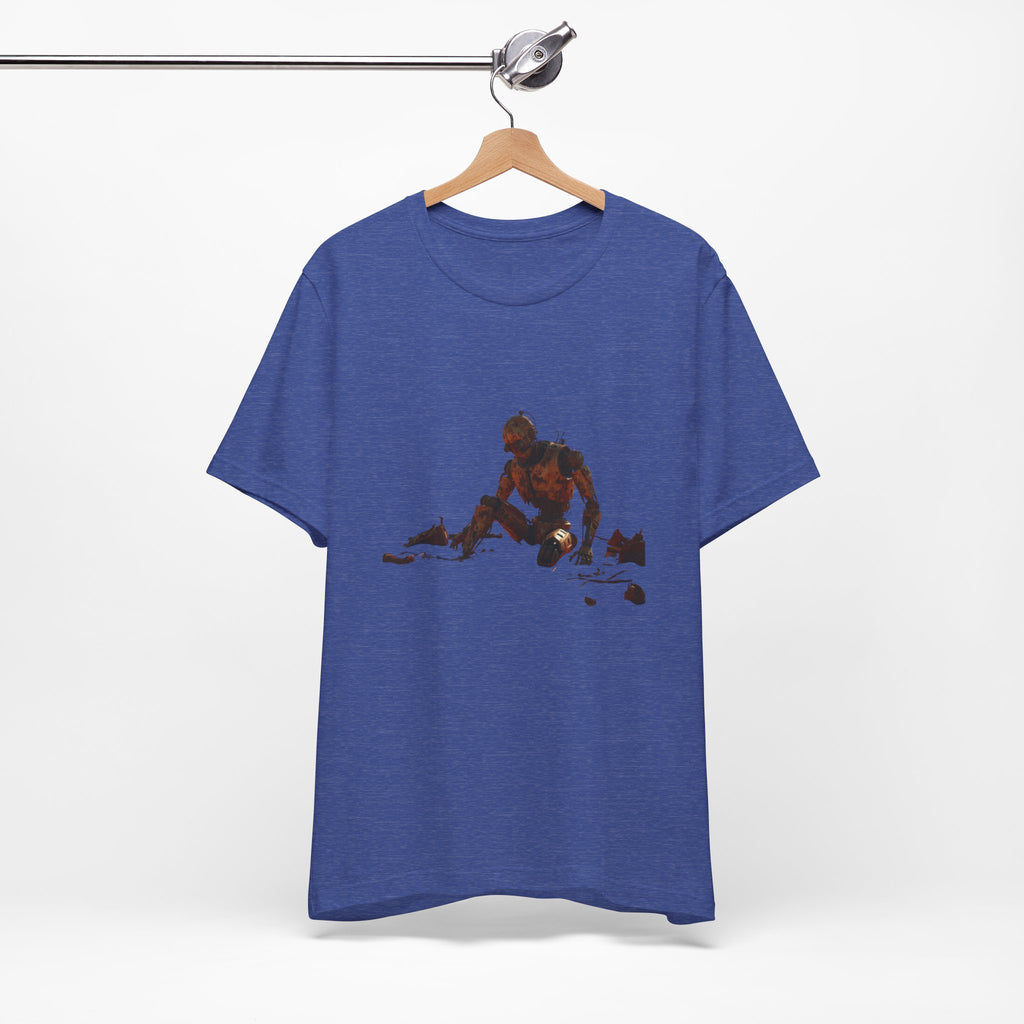 Survivor Figure Graphic Tee — Desert Wanderer Illustration T-Shirt