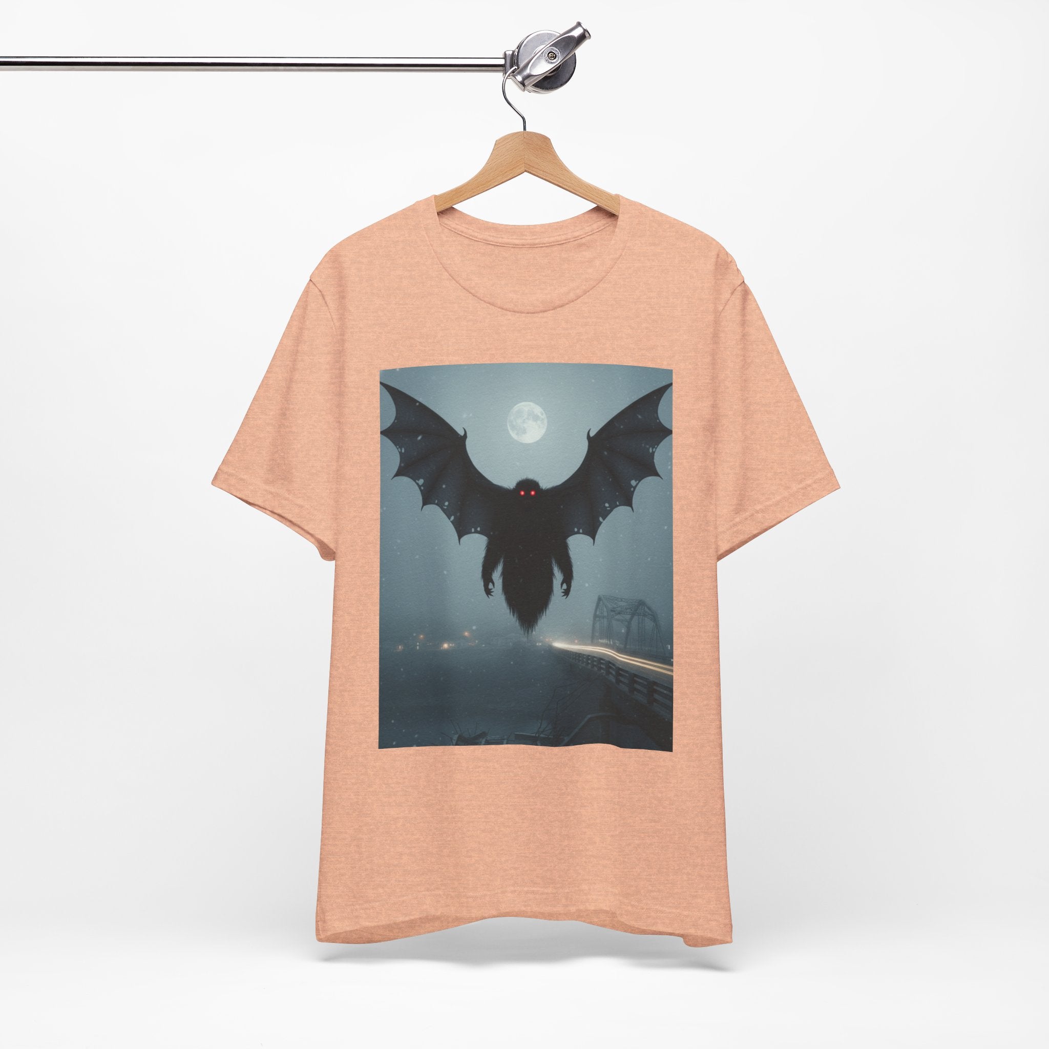 Mothman Moonlight T-Shirt — Cryptid Retro Horror Tee