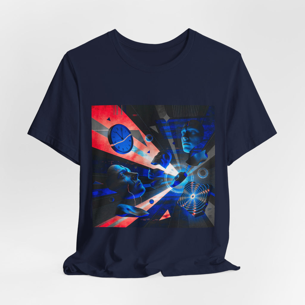 Spacewave Graphic Tee — Retro Futurism Cosmic Design