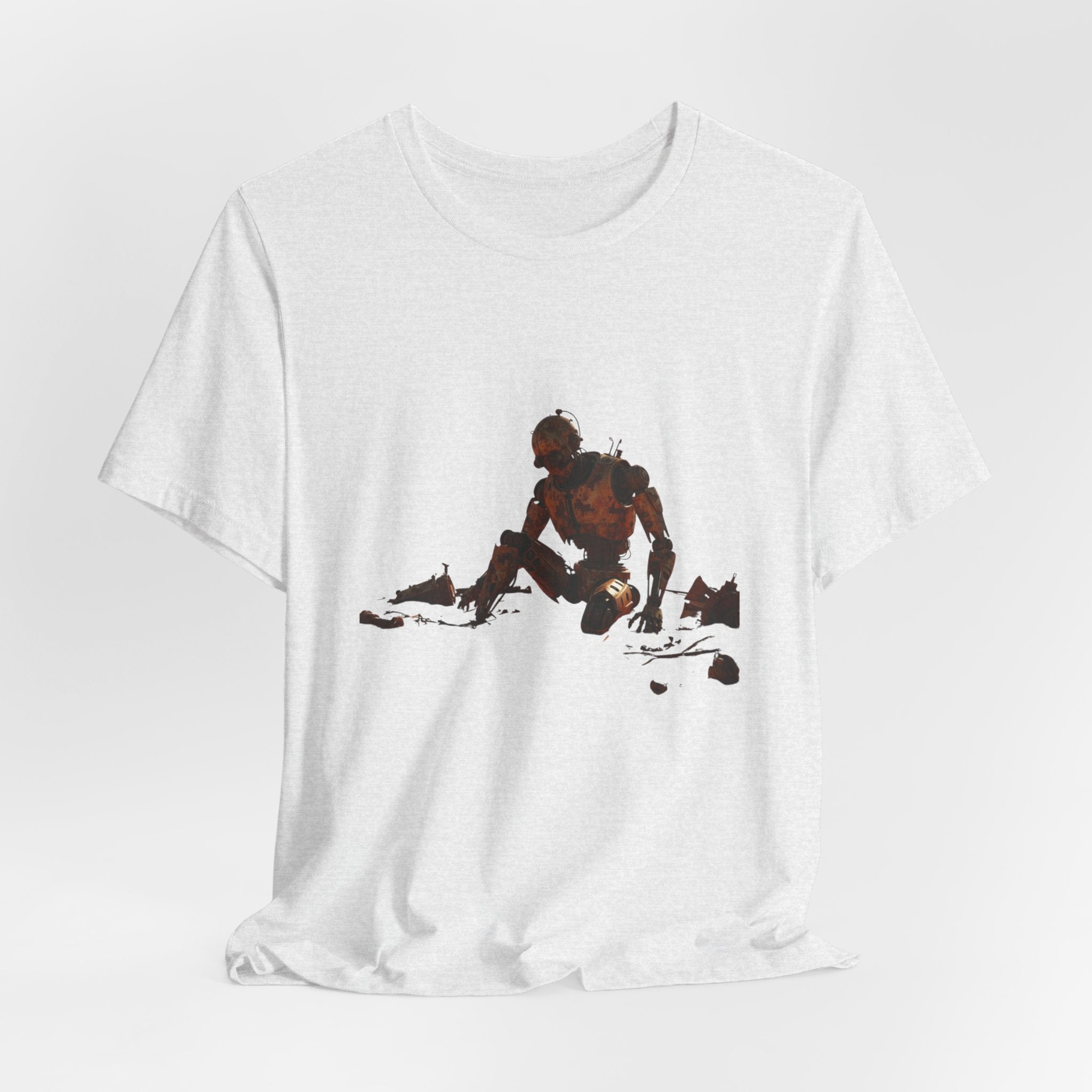 Survivor Figure Graphic Tee — Desert Wanderer Illustration T-Shirt