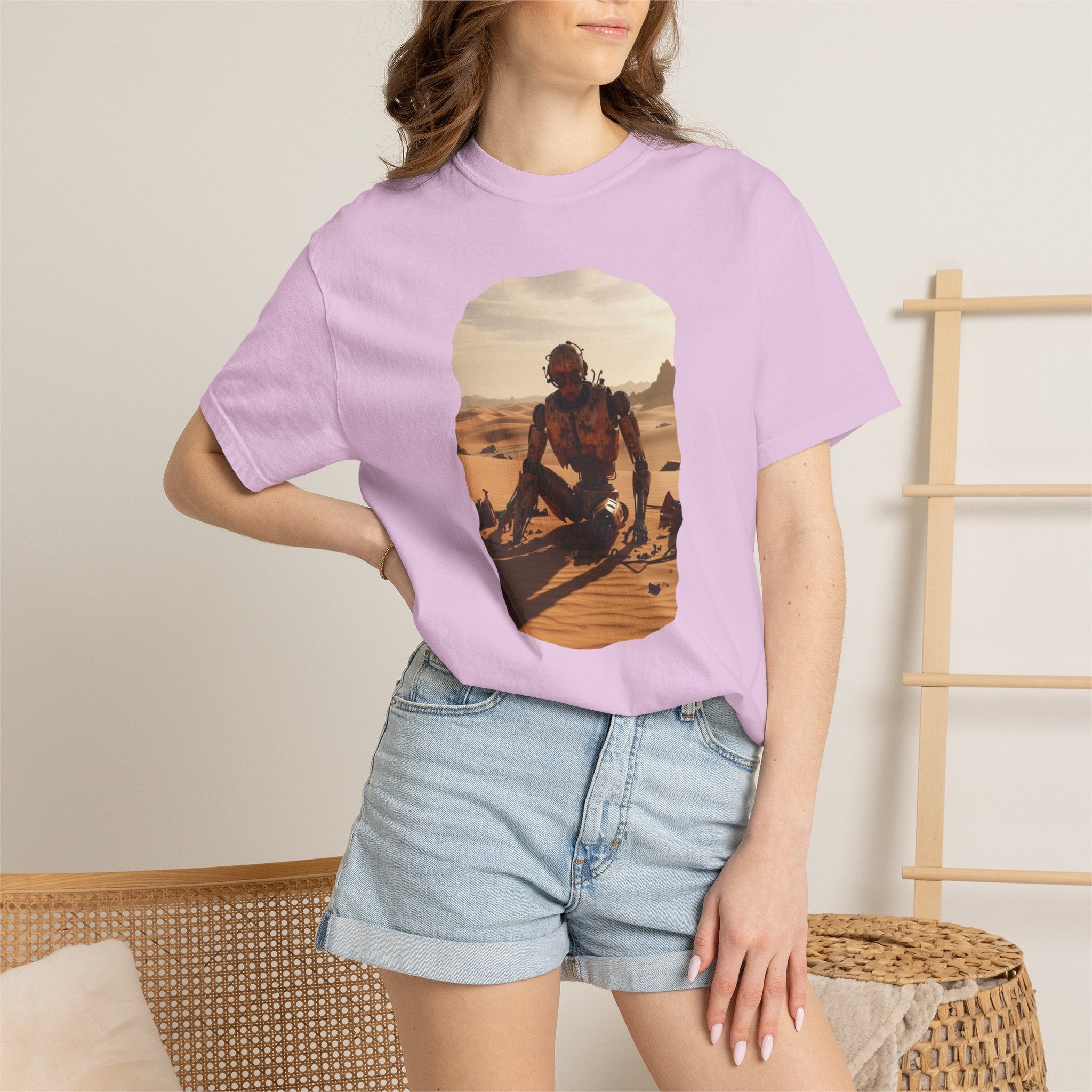 Desert Surfer T-Shirt — Vintage Sunlit Sandboarding Graphic Tee