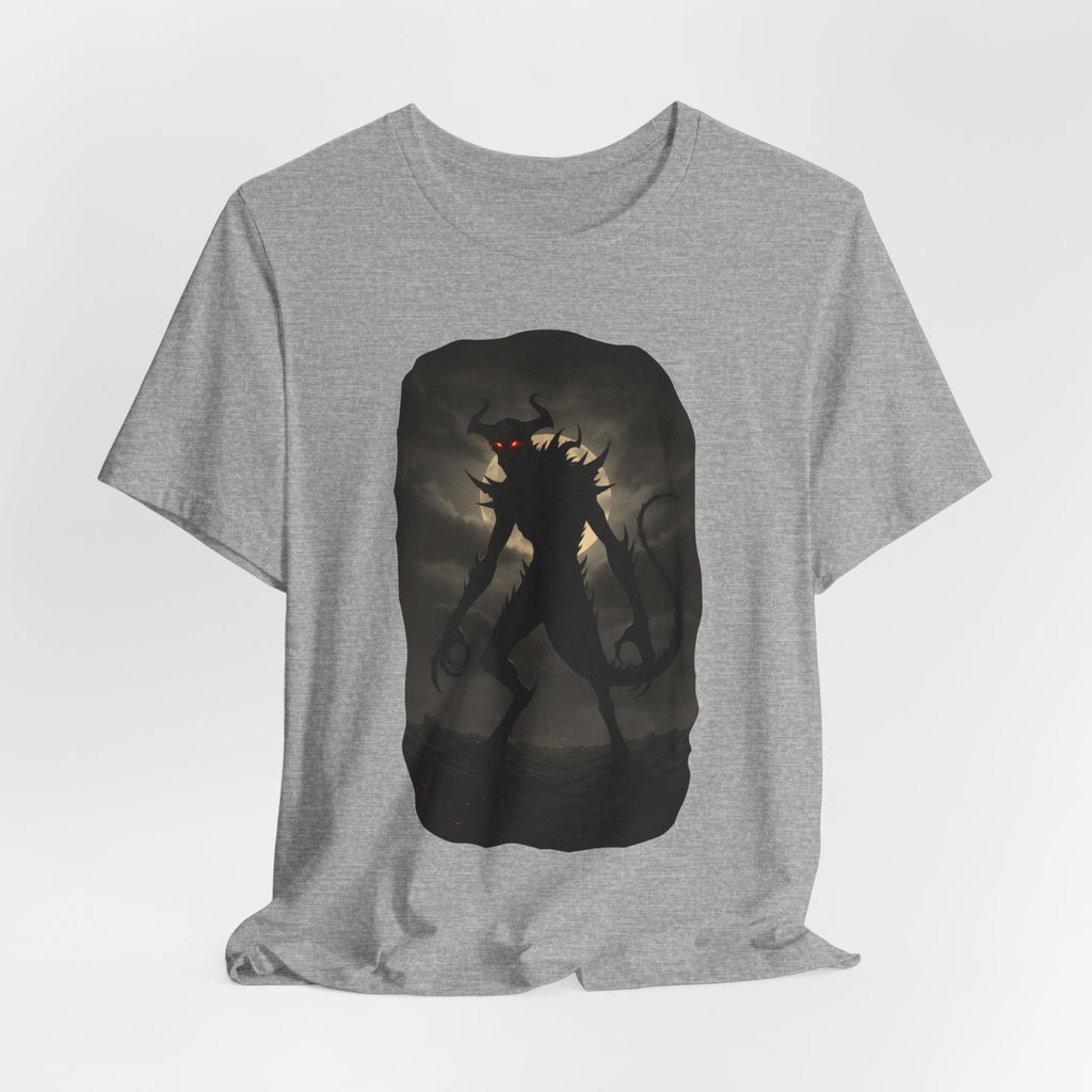 Monster Silhouette Tee — Dark Shadow Demon Graphic T-Shirt