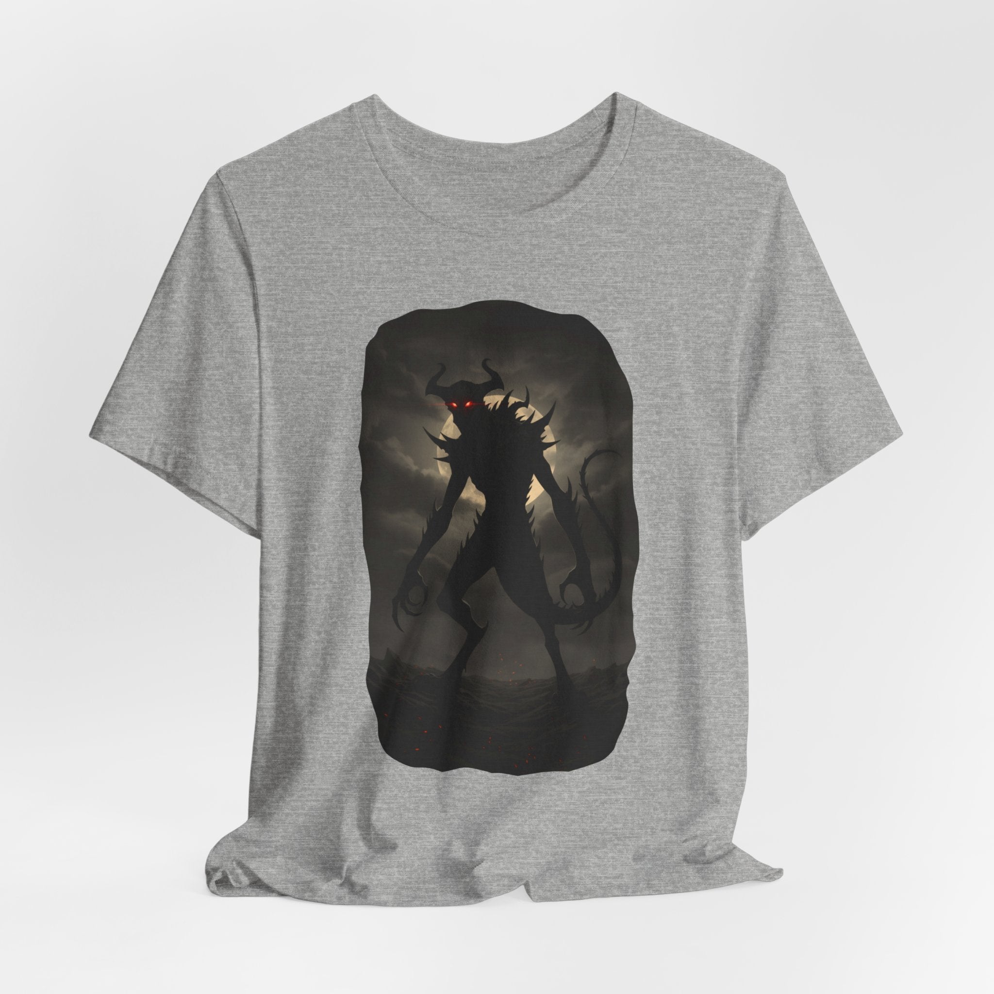 Monster Silhouette Tee — Dark Shadow Demon Graphic T-Shirt