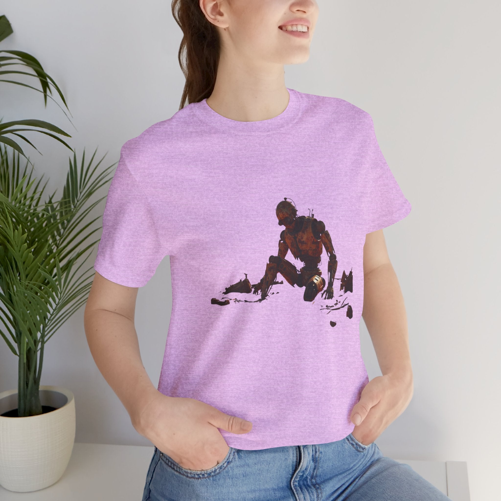 Survivor Figure Graphic Tee — Desert Wanderer Illustration T-Shirt