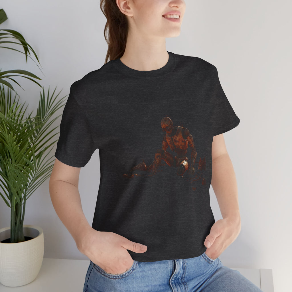 Survivor Figure Graphic Tee — Desert Wanderer Illustration T-Shirt
