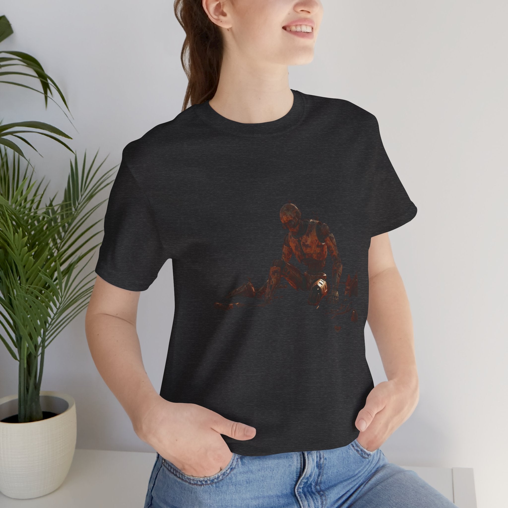 Survivor Figure Graphic Tee — Desert Wanderer Illustration T-Shirt