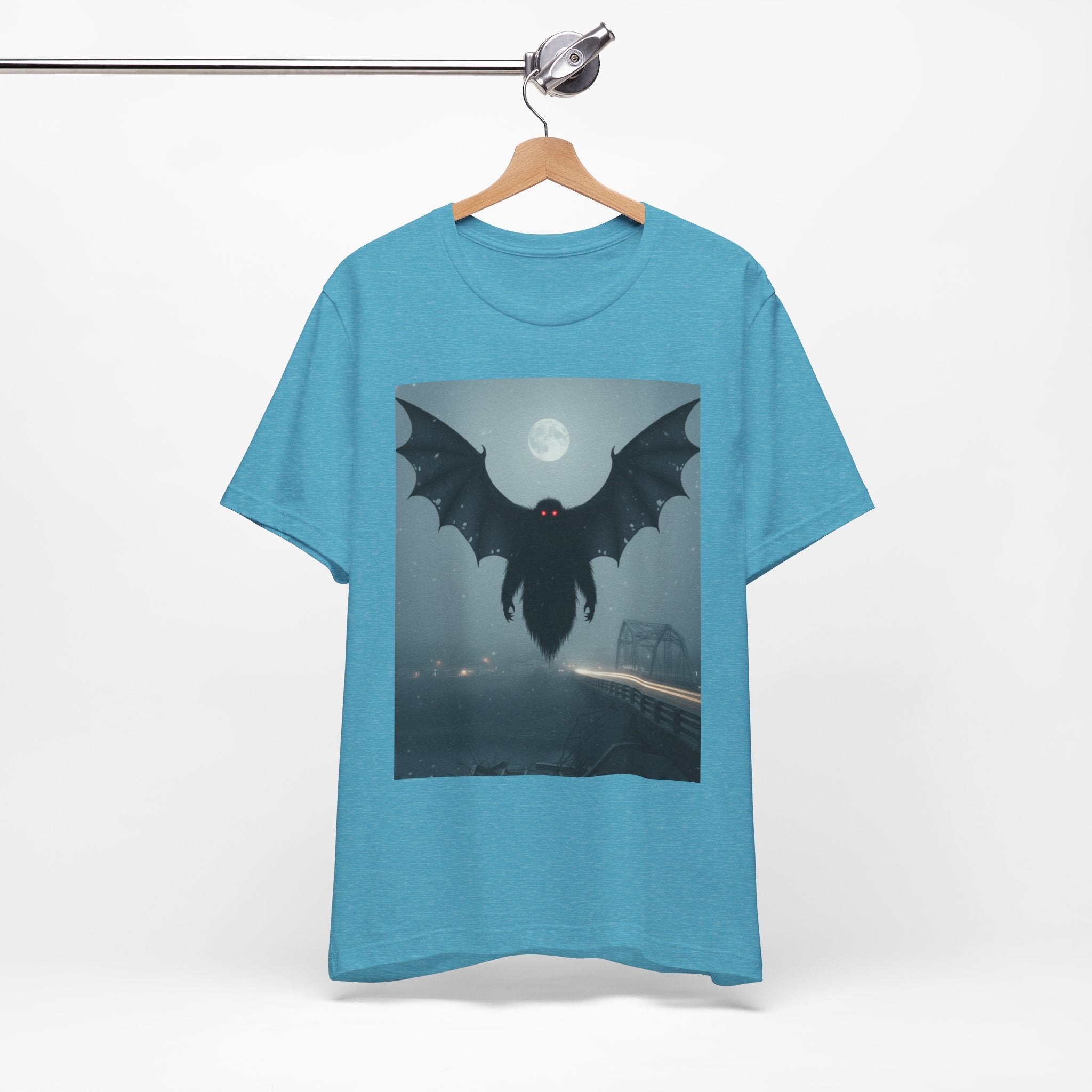 Mothman Moonlight T-Shirt — Cryptid Retro Horror Tee