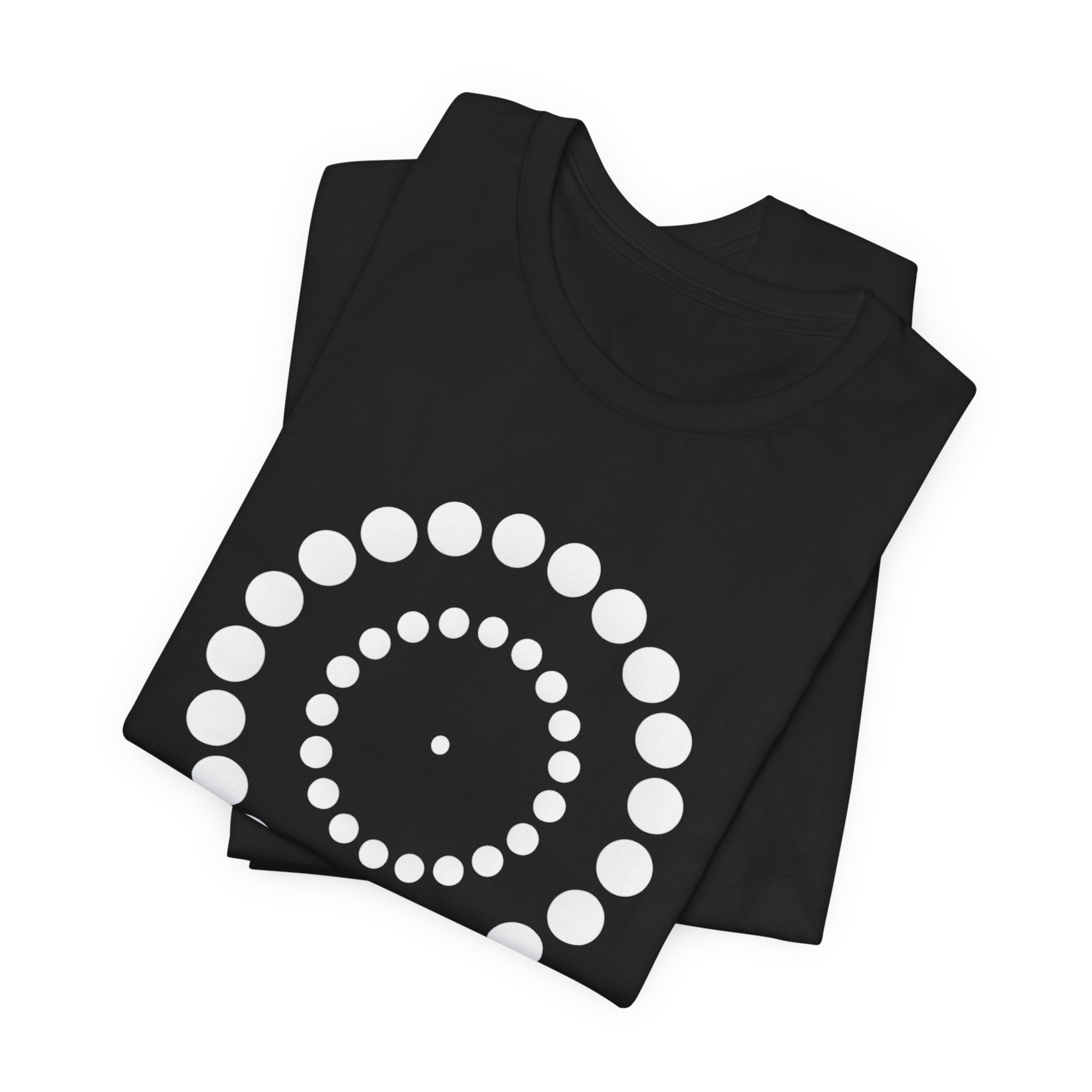 Dot Spiral Tee — Minimal Geometric Graphic T‑Shirt