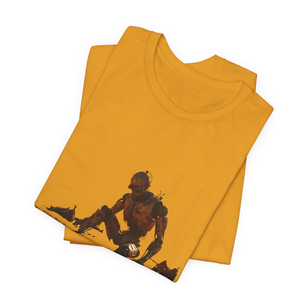 Survivor Figure Graphic Tee — Desert Wanderer Illustration T-Shirt