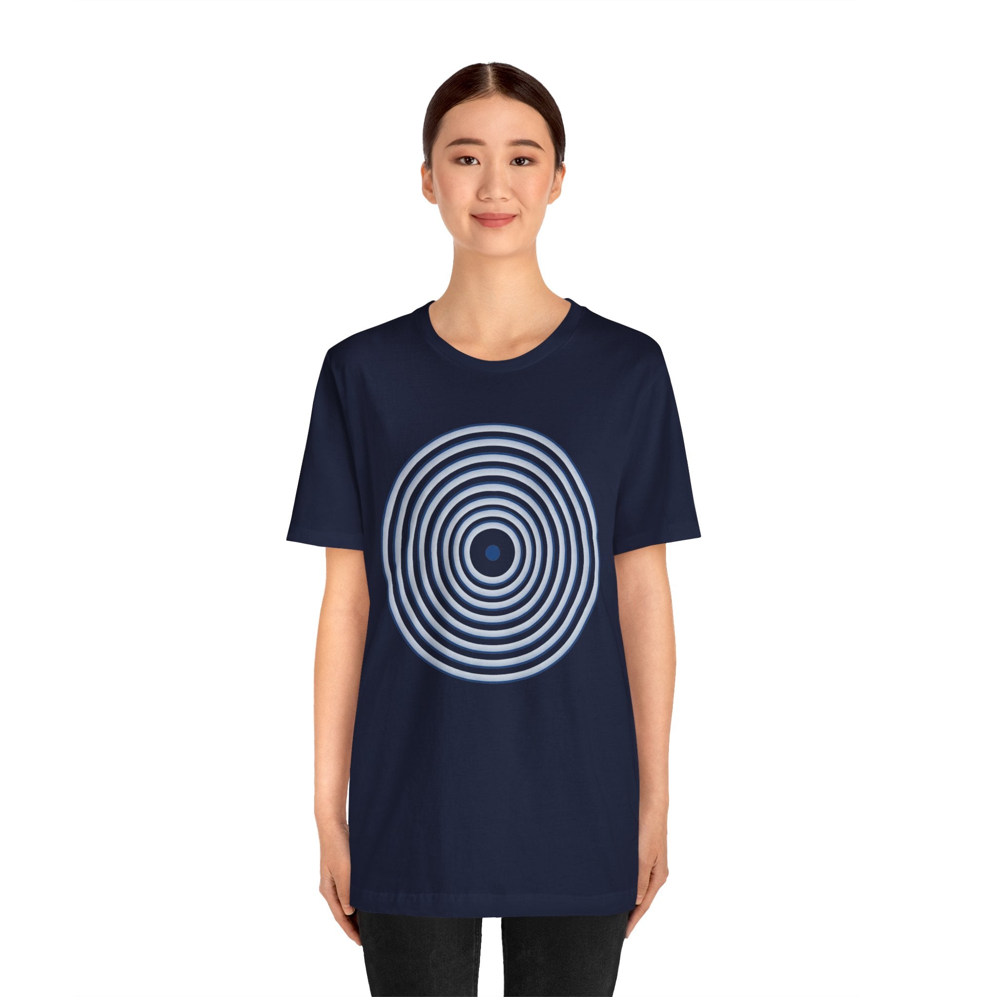 Concentric Circle Graphic Tee – Minimalist Retro Target Design