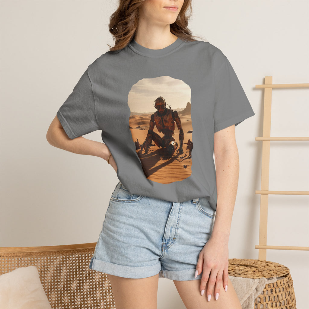 Desert Surfer T-Shirt — Vintage Sunlit Sandboarding Graphic Tee