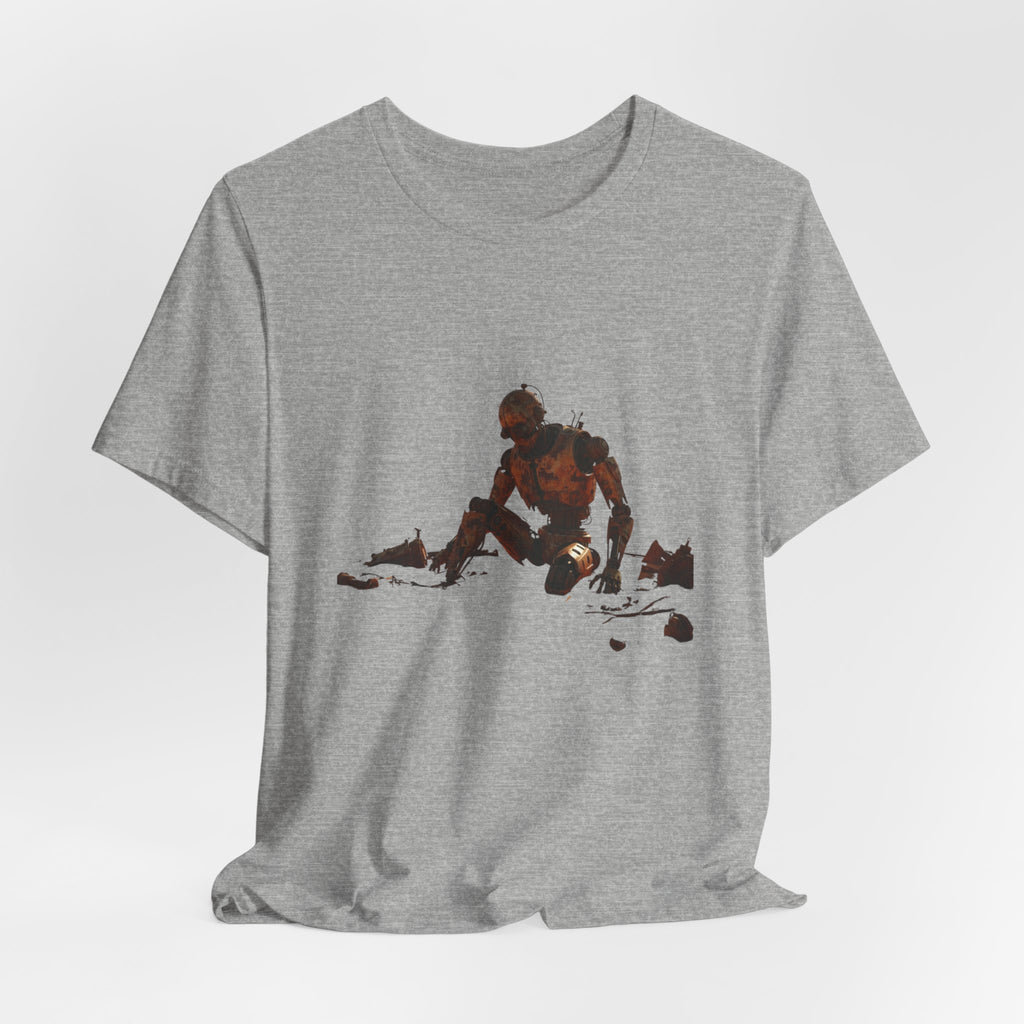 Survivor Figure Graphic Tee — Desert Wanderer Illustration T-Shirt