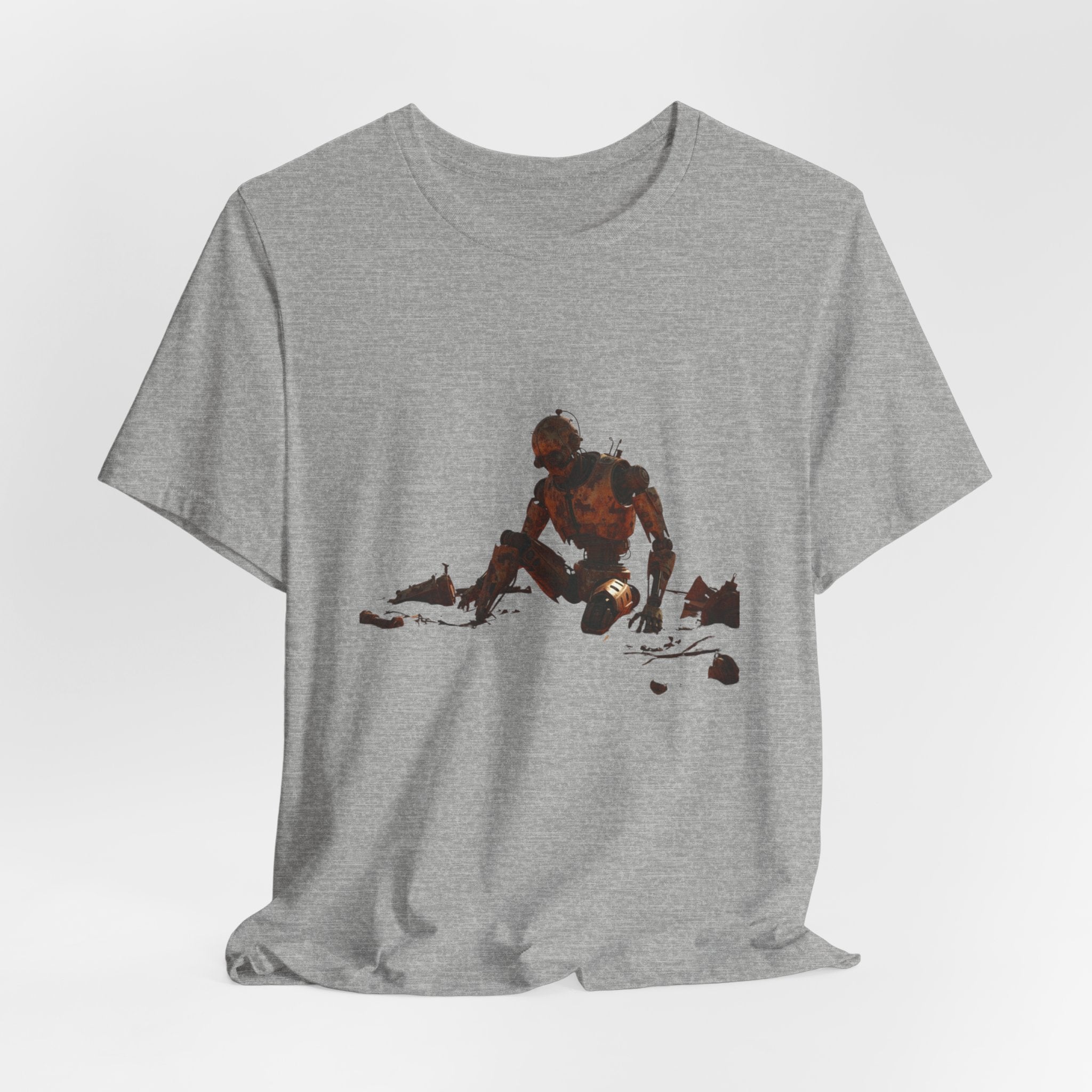 Survivor Figure Graphic Tee — Desert Wanderer Illustration T-Shirt