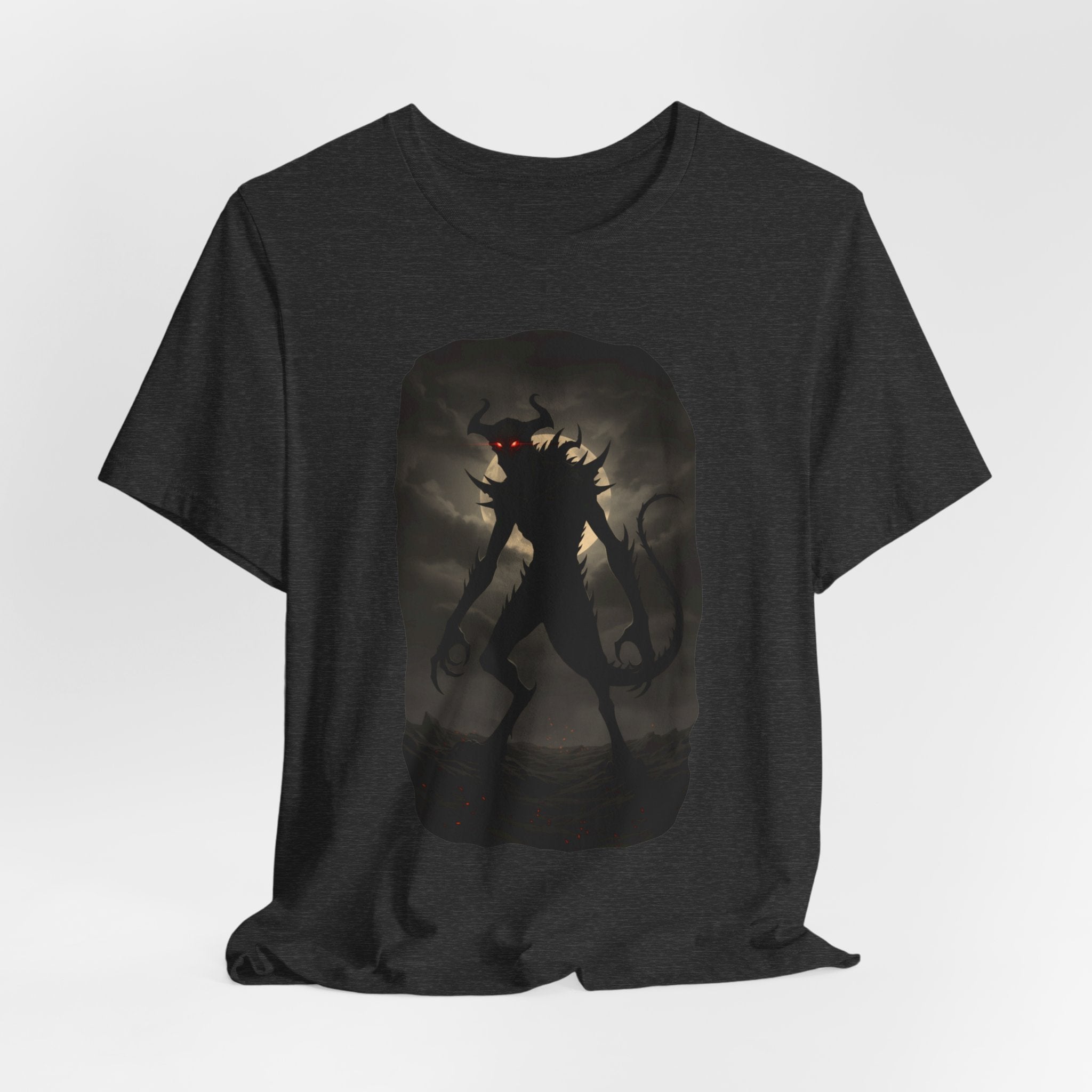 Monster Silhouette Tee — Dark Shadow Demon Graphic T-Shirt