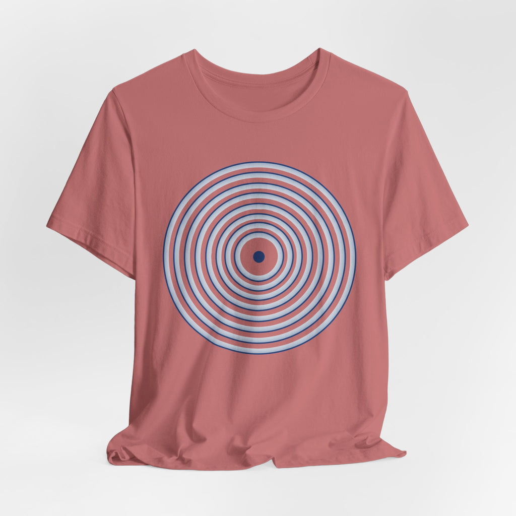 Concentric Circle Graphic Tee – Minimalist Retro Target Design