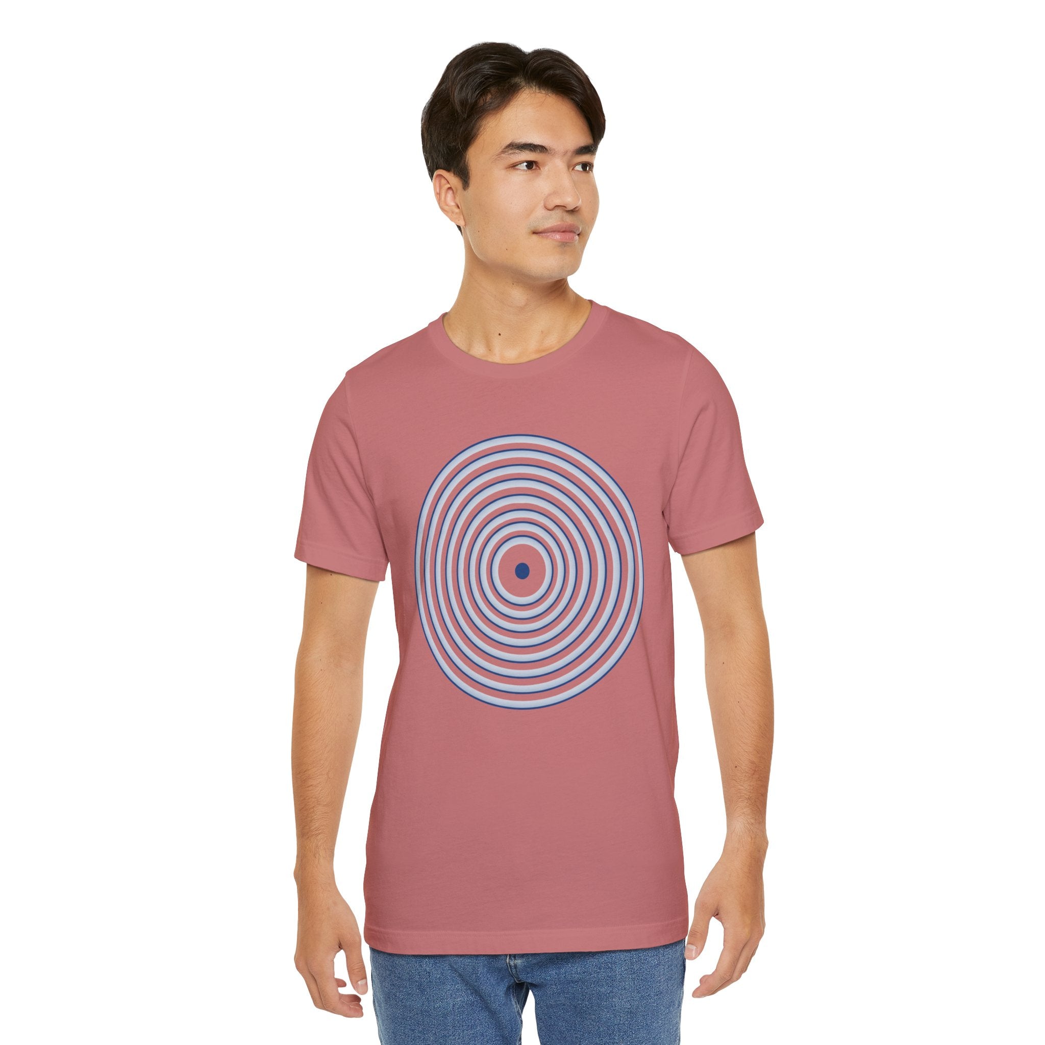 Concentric Circle Graphic Tee – Minimalist Retro Target Design