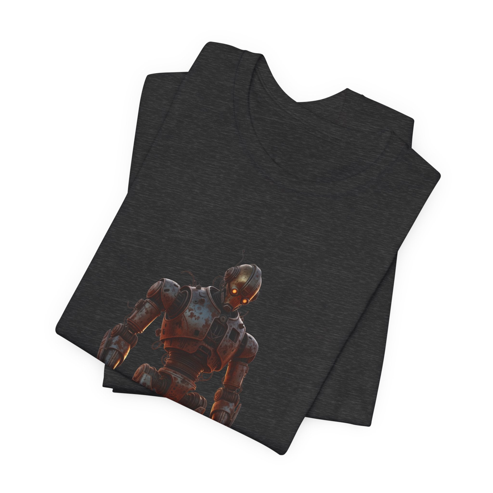 Retro Robot Graphic Tee — Vintage Mech Illustration T-Shirt