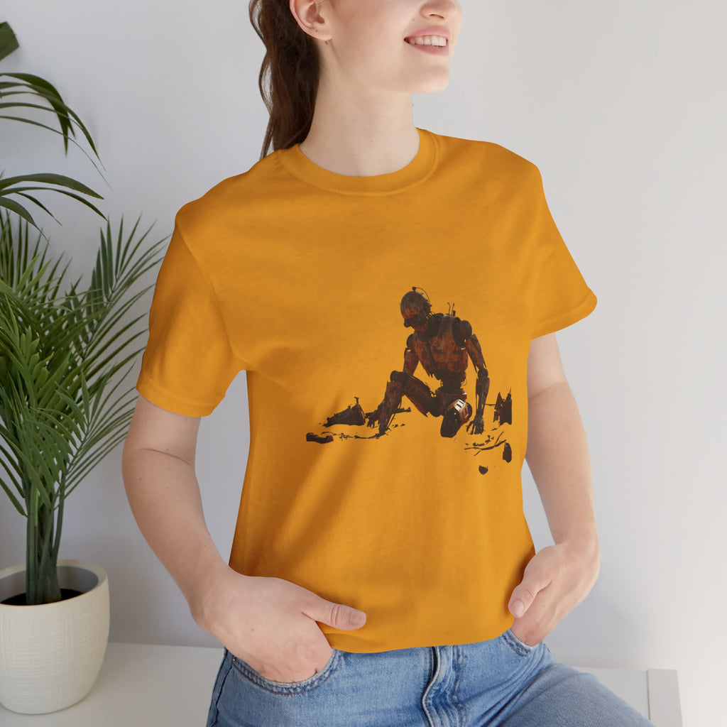 Survivor Figure Graphic Tee — Desert Wanderer Illustration T-Shirt