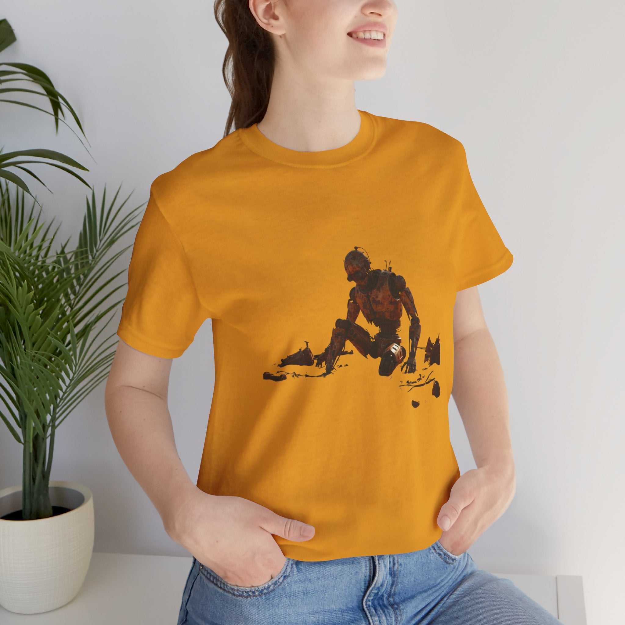 Survivor Figure Graphic Tee — Desert Wanderer Illustration T-Shirt