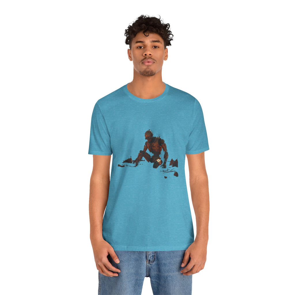 Survivor Figure Graphic Tee — Desert Wanderer Illustration T-Shirt