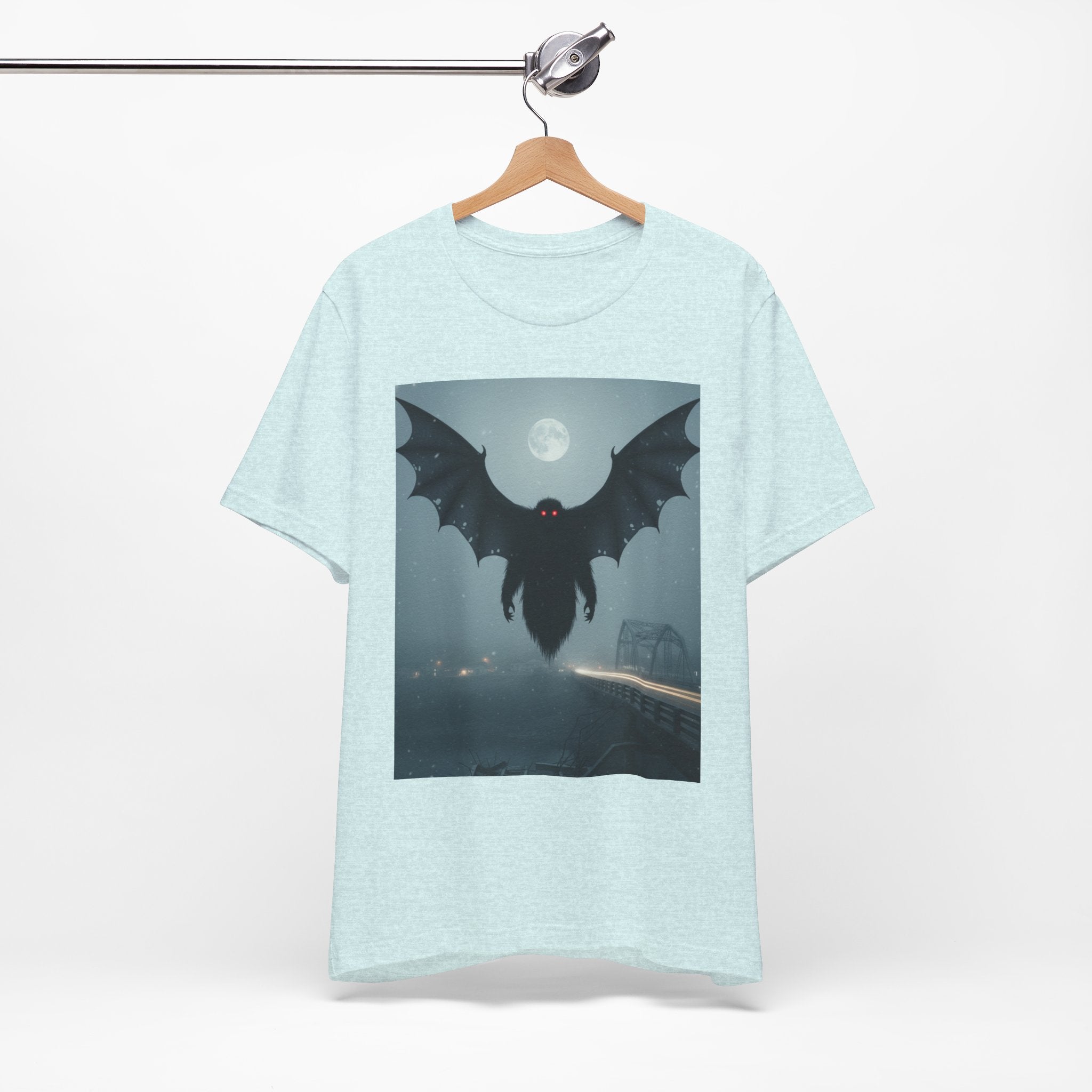 Mothman Moonlight T-Shirt — Cryptid Retro Horror Tee