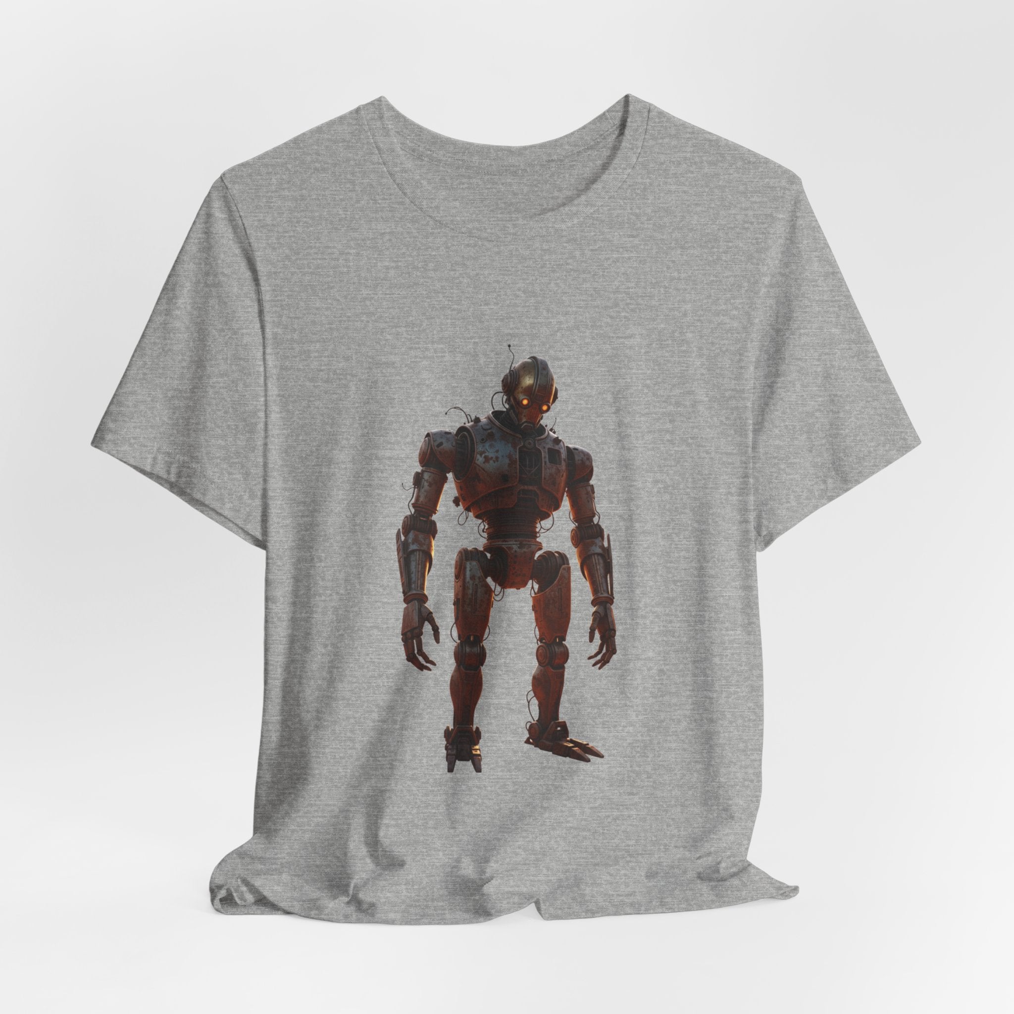Retro Robot Graphic Tee — Vintage Mech Illustration T-Shirt