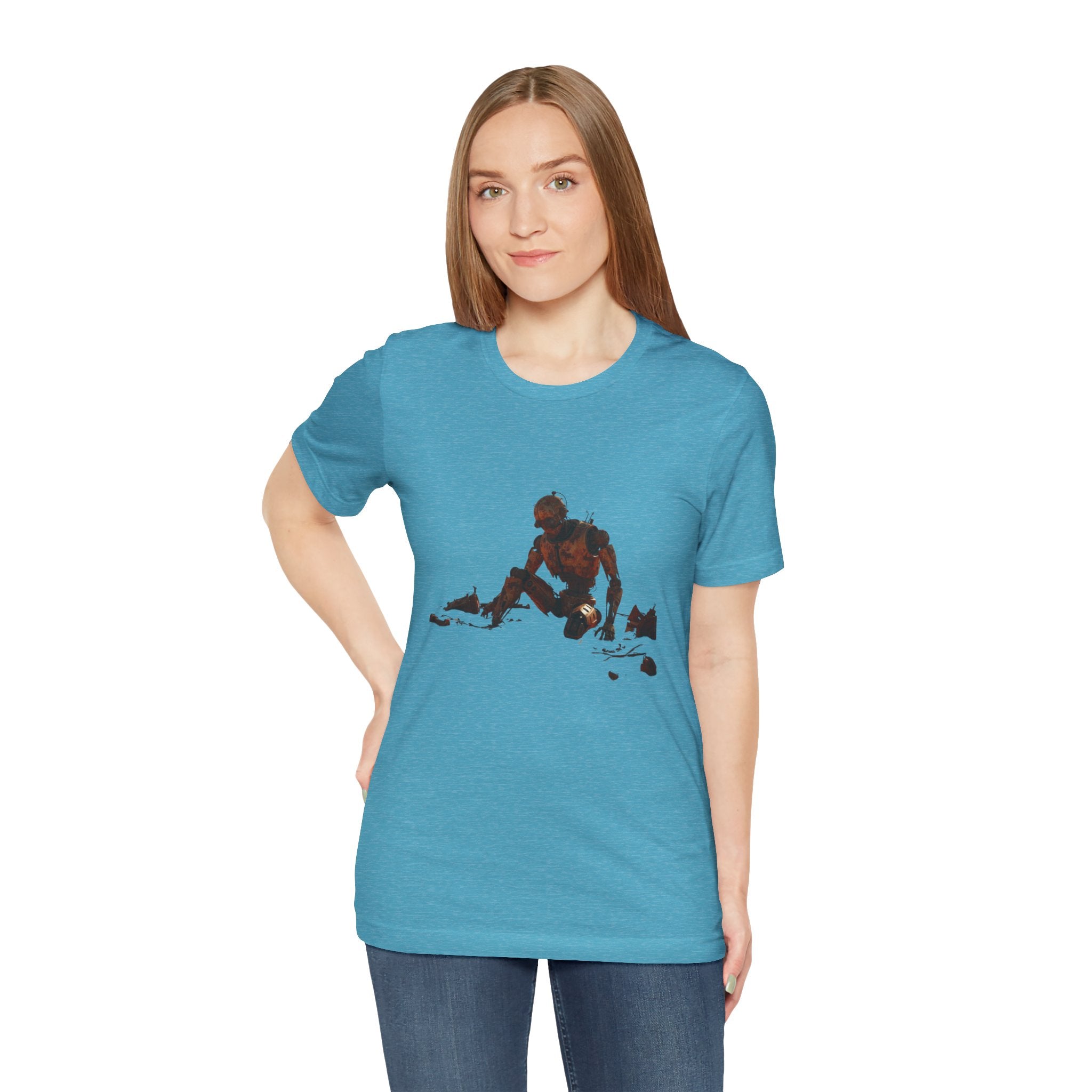 Survivor Figure Graphic Tee — Desert Wanderer Illustration T-Shirt