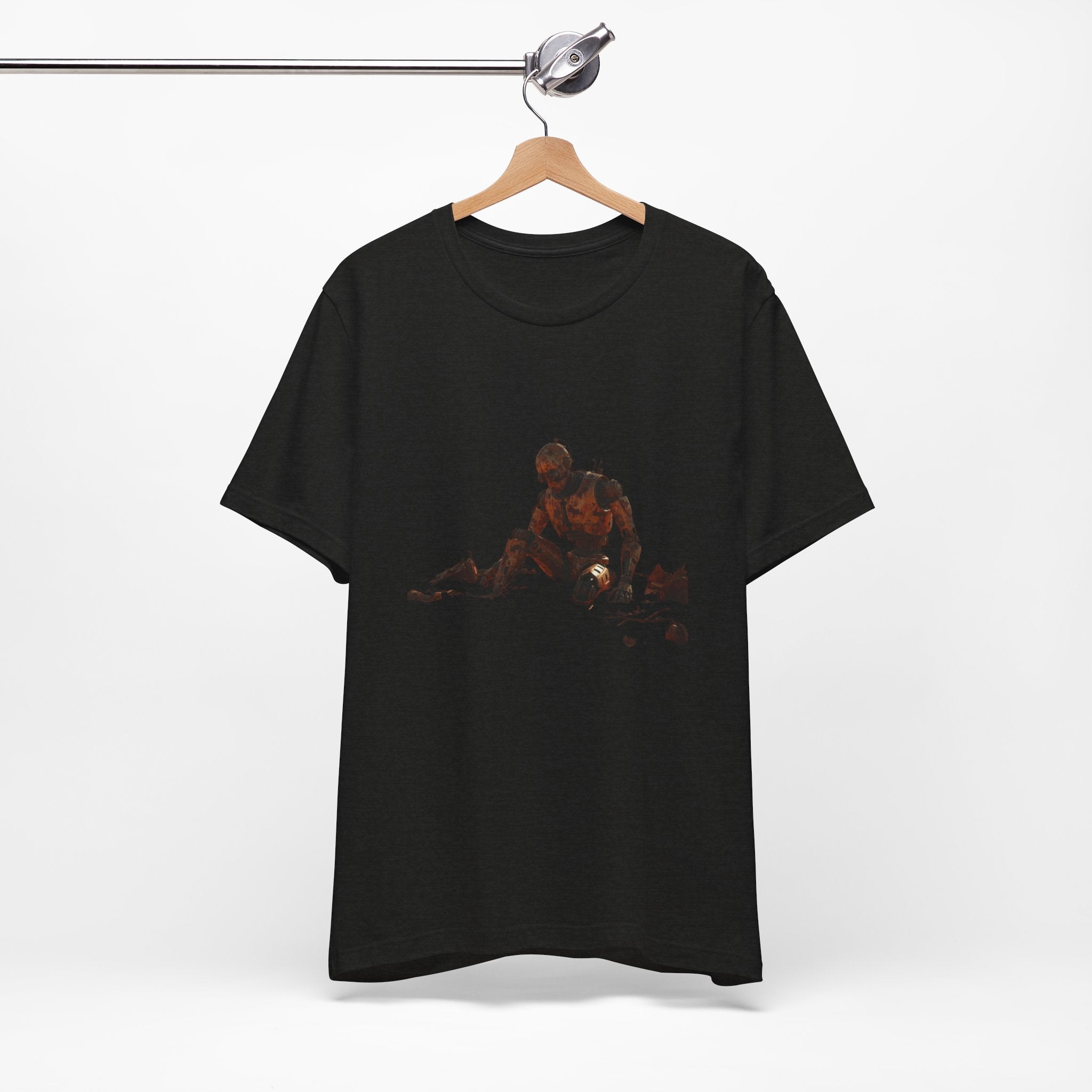 Survivor Figure Graphic Tee — Desert Wanderer Illustration T-Shirt